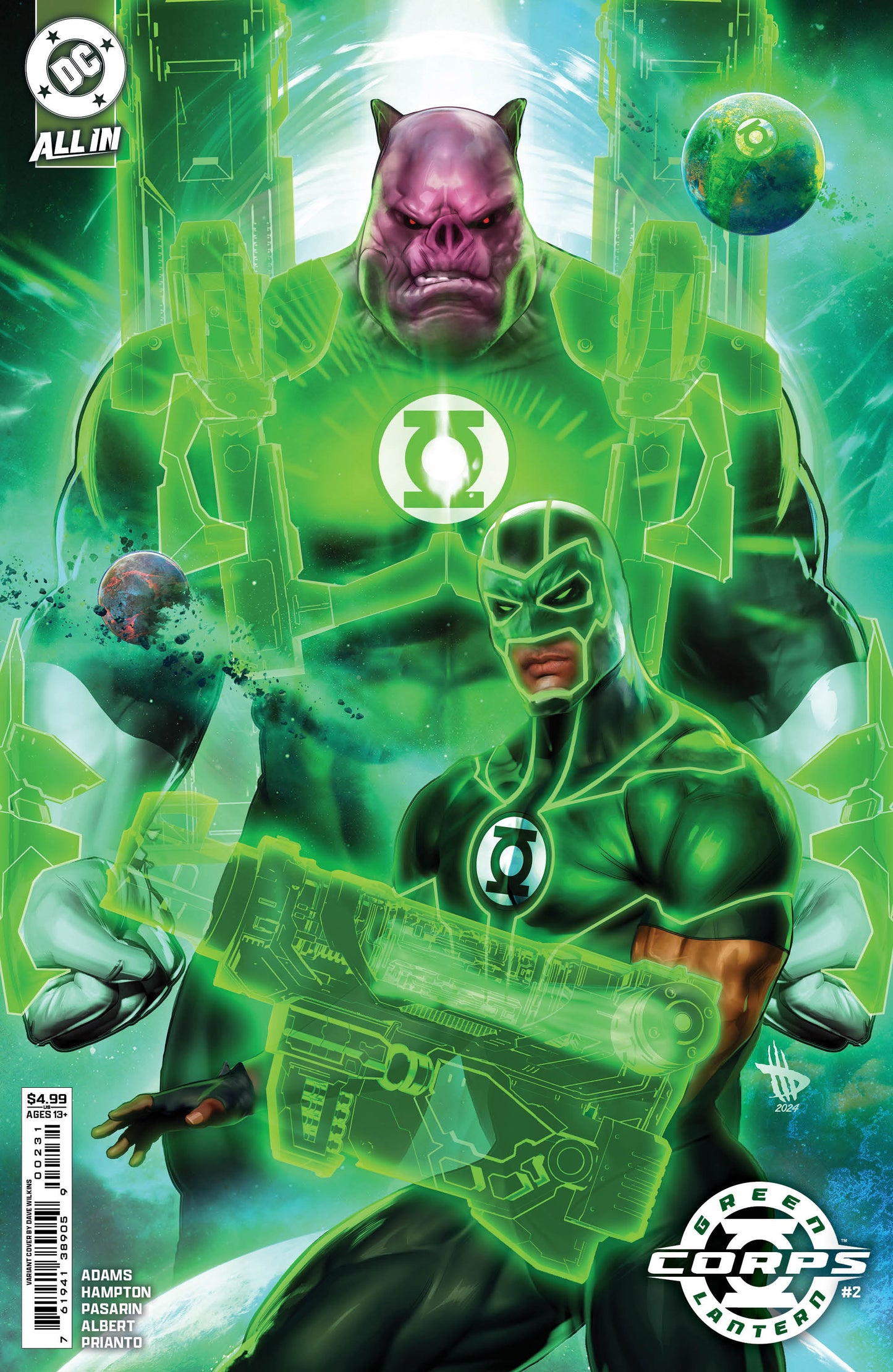 GREEN LANTERN CORPS #2 CVR B DAVE WILKINS CARD STOCK VAR