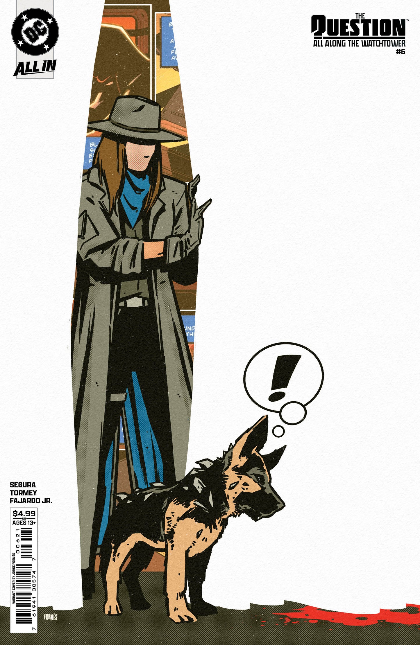 QUESTION ALL ALONG THE WATCHTOWER #6 (OF 6) CVR B JORGE FORNES CARD STOCK VAR