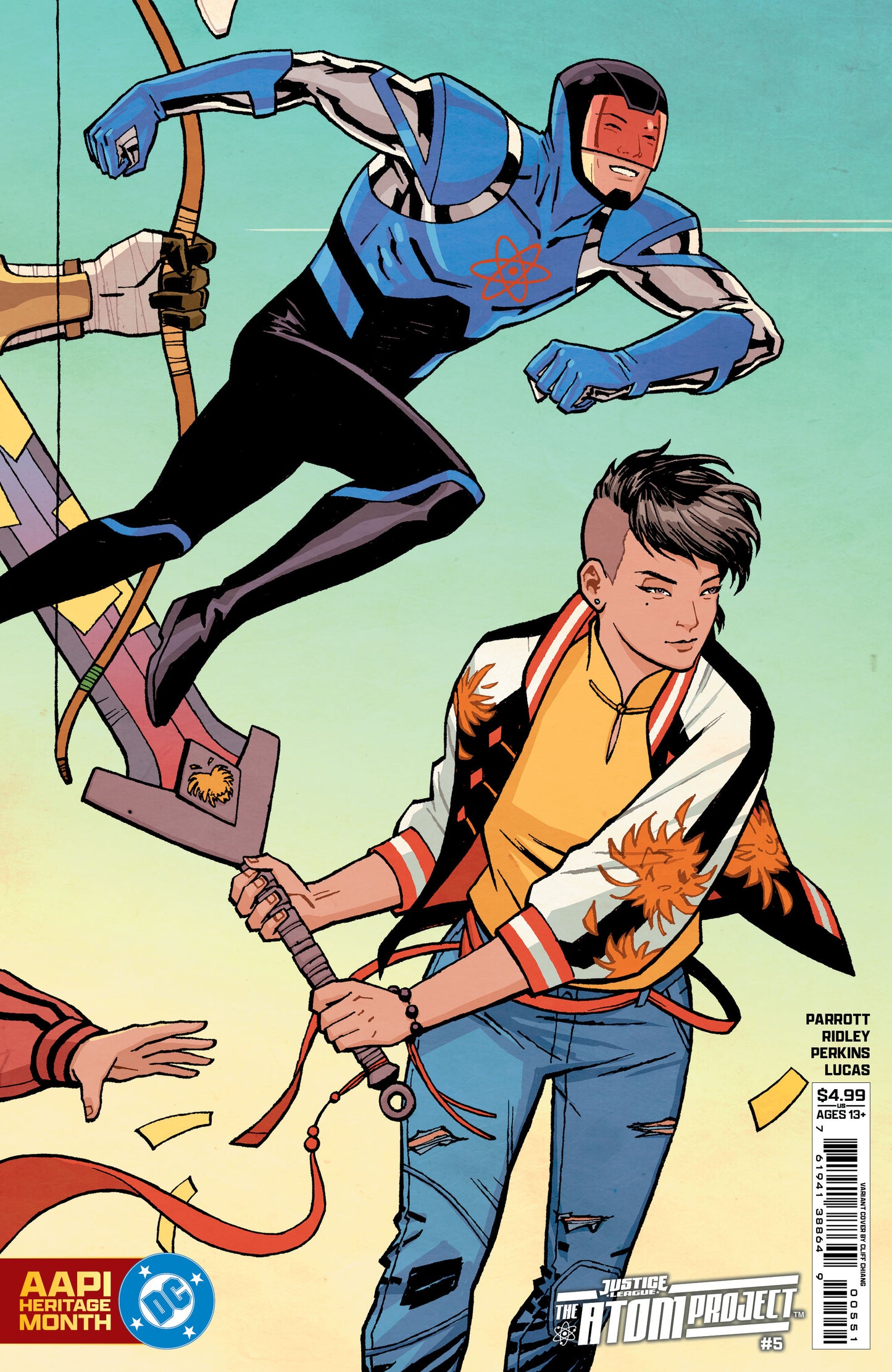 JUSTICE LEAGUE THE ATOM PROJECT #5 (OF 6) CVR D CLIFF CHIANG AAPI HERITAGE MONTH CONNECTING CARD STOCK VAR