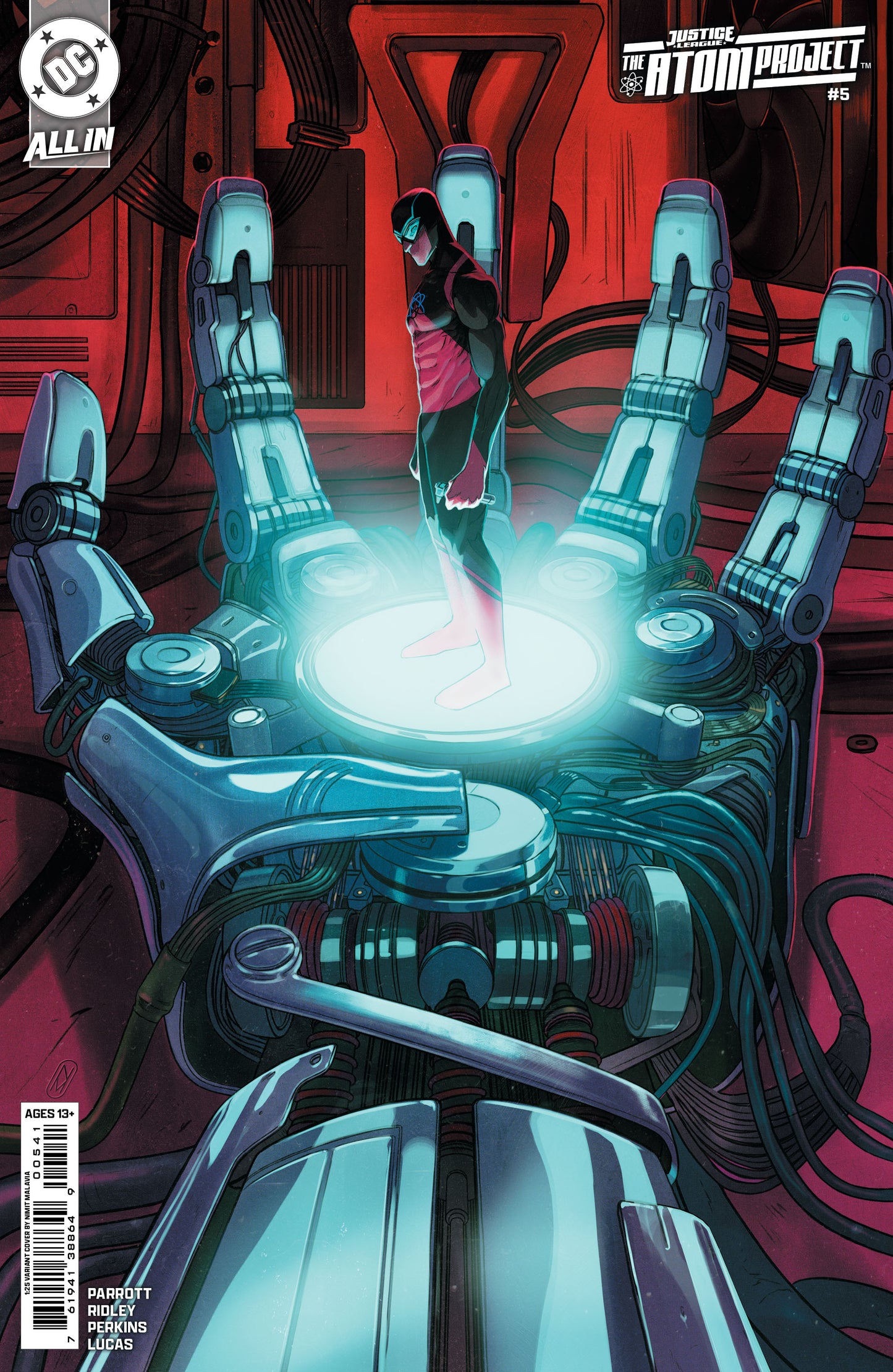 JUSTICE LEAGUE THE ATOM PROJECT #5 (OF 6) CVR E INC 1:25 NIMIT MALAVIA CARD STOCK VAR