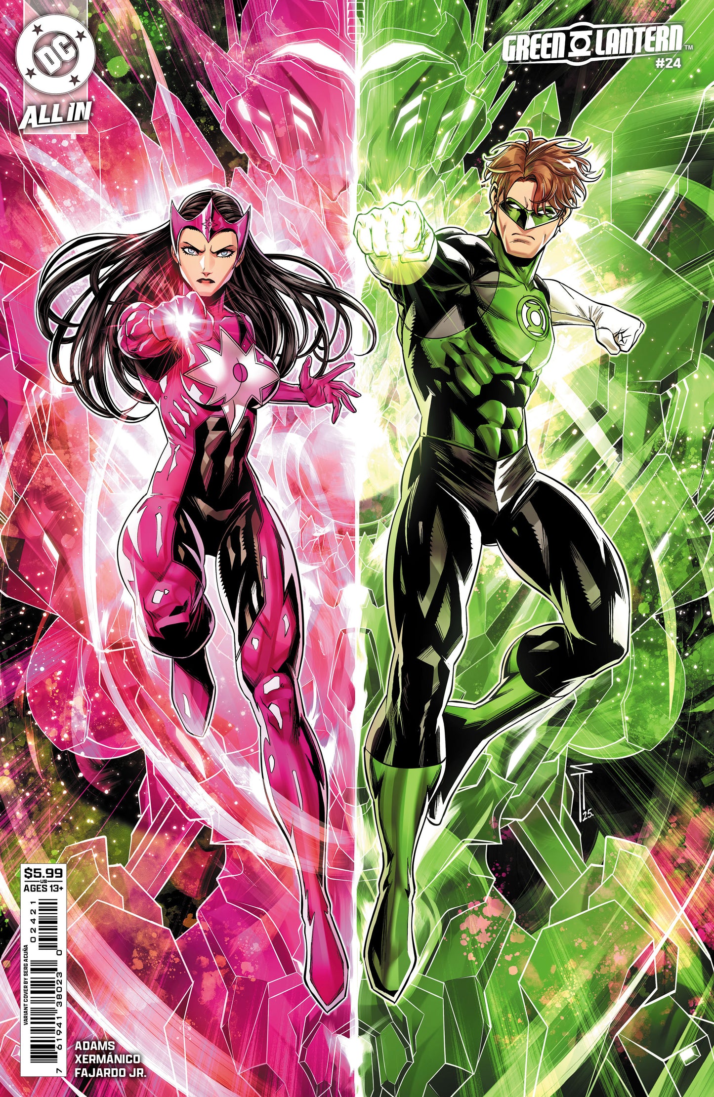 GREEN LANTERN #24 CVR B SERG ACUNA CARD STOCK VAR