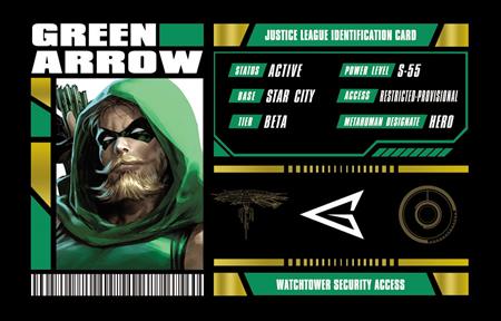 GREEN ARROW JUSTICE LEAGUE MEMBERSHIP CARD