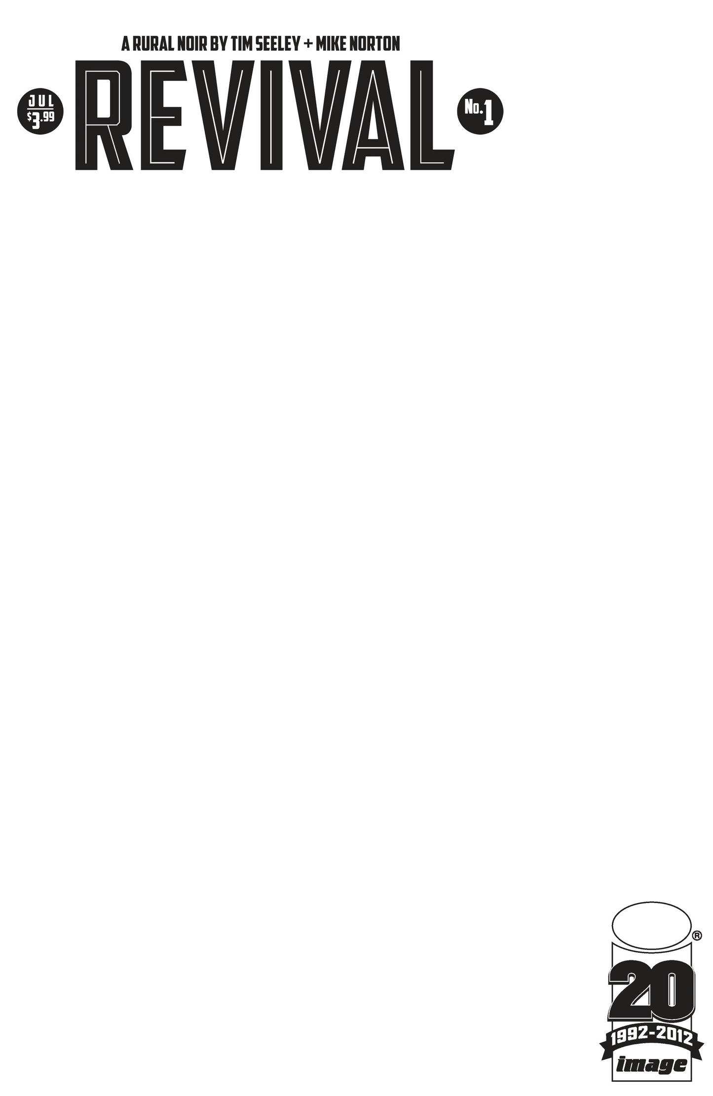 REVIVAL #1 FACSIMILE EDITION CVR C BLANK SKETCH VAR (MR)