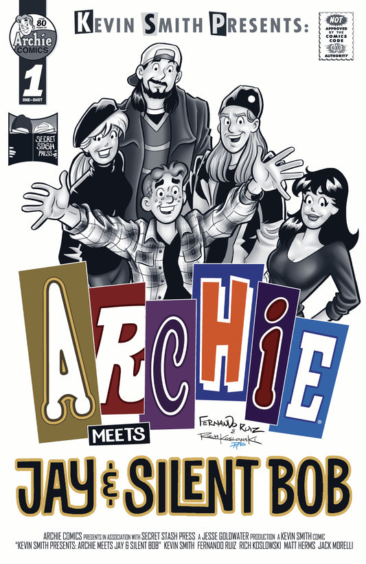 ARCHIE MEETS JAY AND SILENT BOB #1 (ONE SHOT) CVR B FERNANDO RUIZ RICH KOSLOWSKI HOMAGE GREYSCALE VAR (MR)