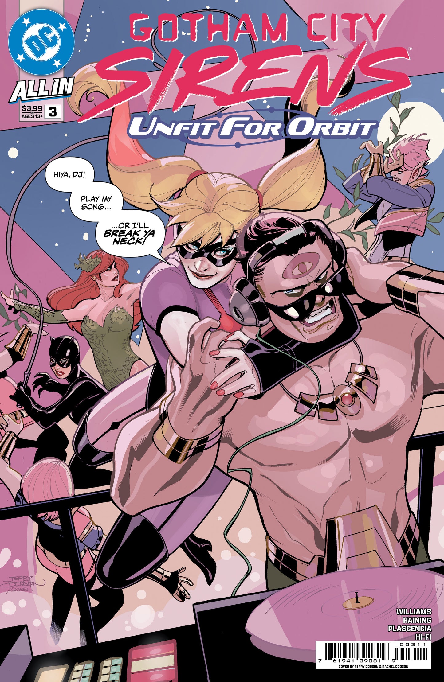GOTHAM CITY SIRENS UNFIT FOR ORBIT #3 (OF 5) CVR A TERRY DODSON & RACHEL DODSON