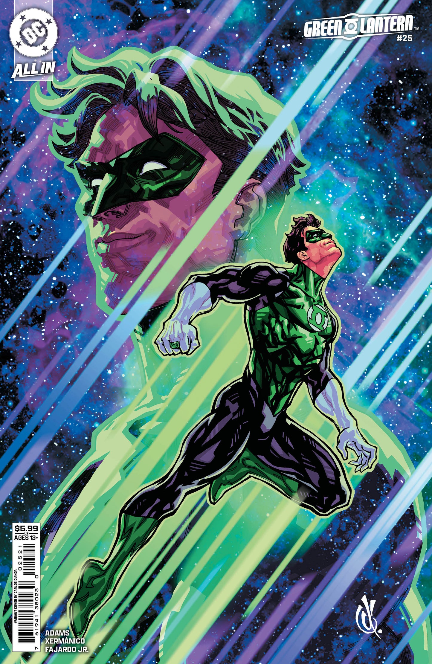 GREEN LANTERN #25 CVR B CARLOS DANDA CARD STOCK VAR