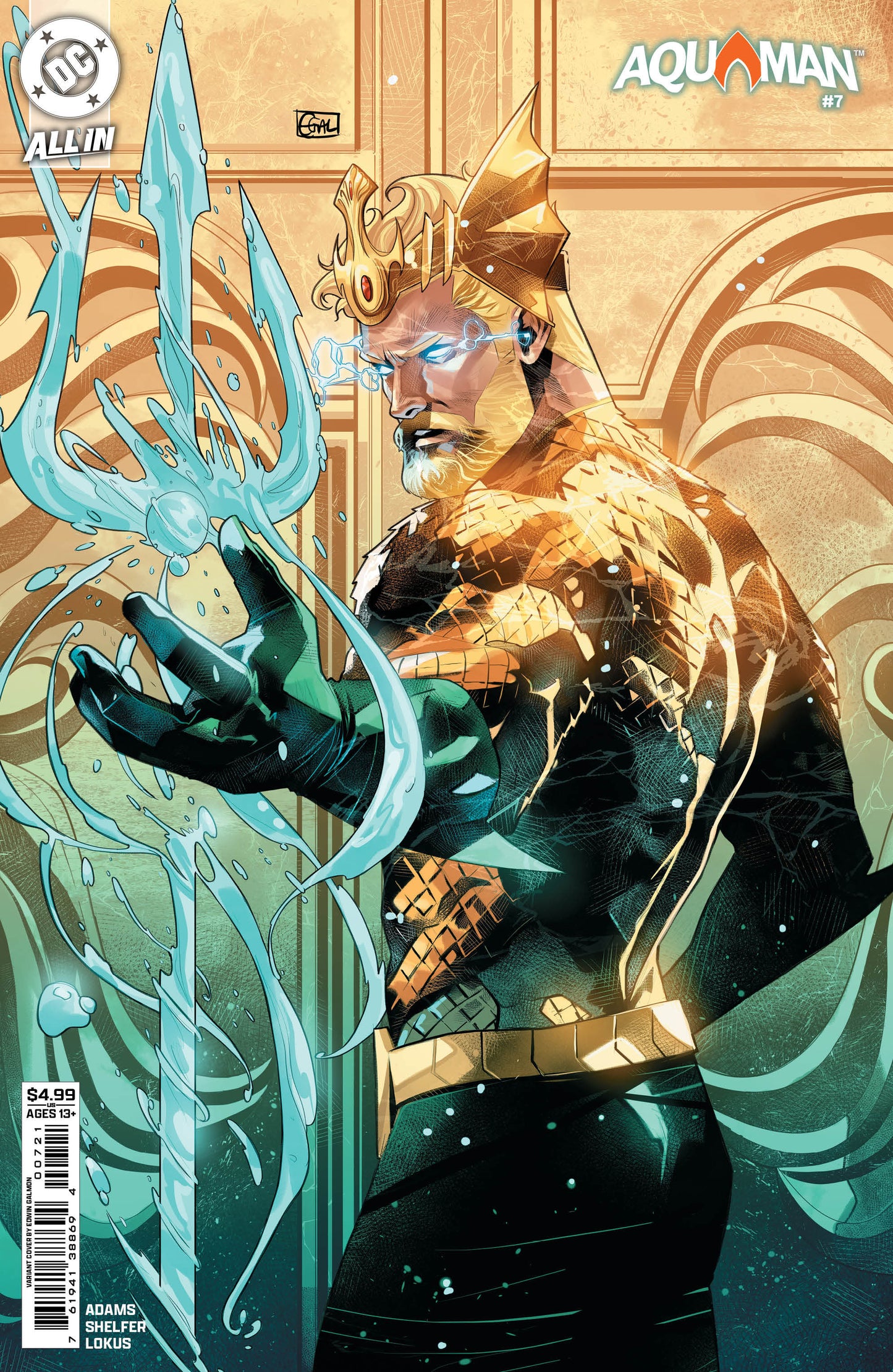 AQUAMAN #7 CVR B EDWIN GALMON CARD STOCK VAR