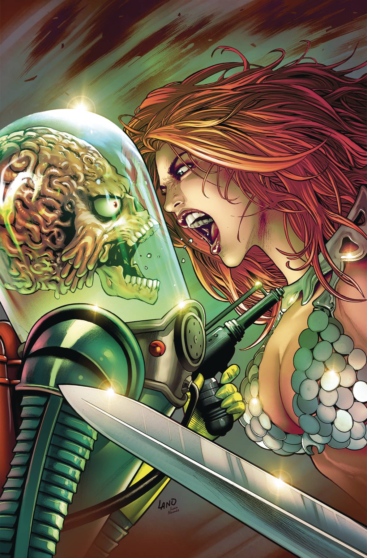 RED SONJA ATTACKS MARS #4 (OF 4) CVR H INC 1:15 GREG LAND VIRGIN VAR