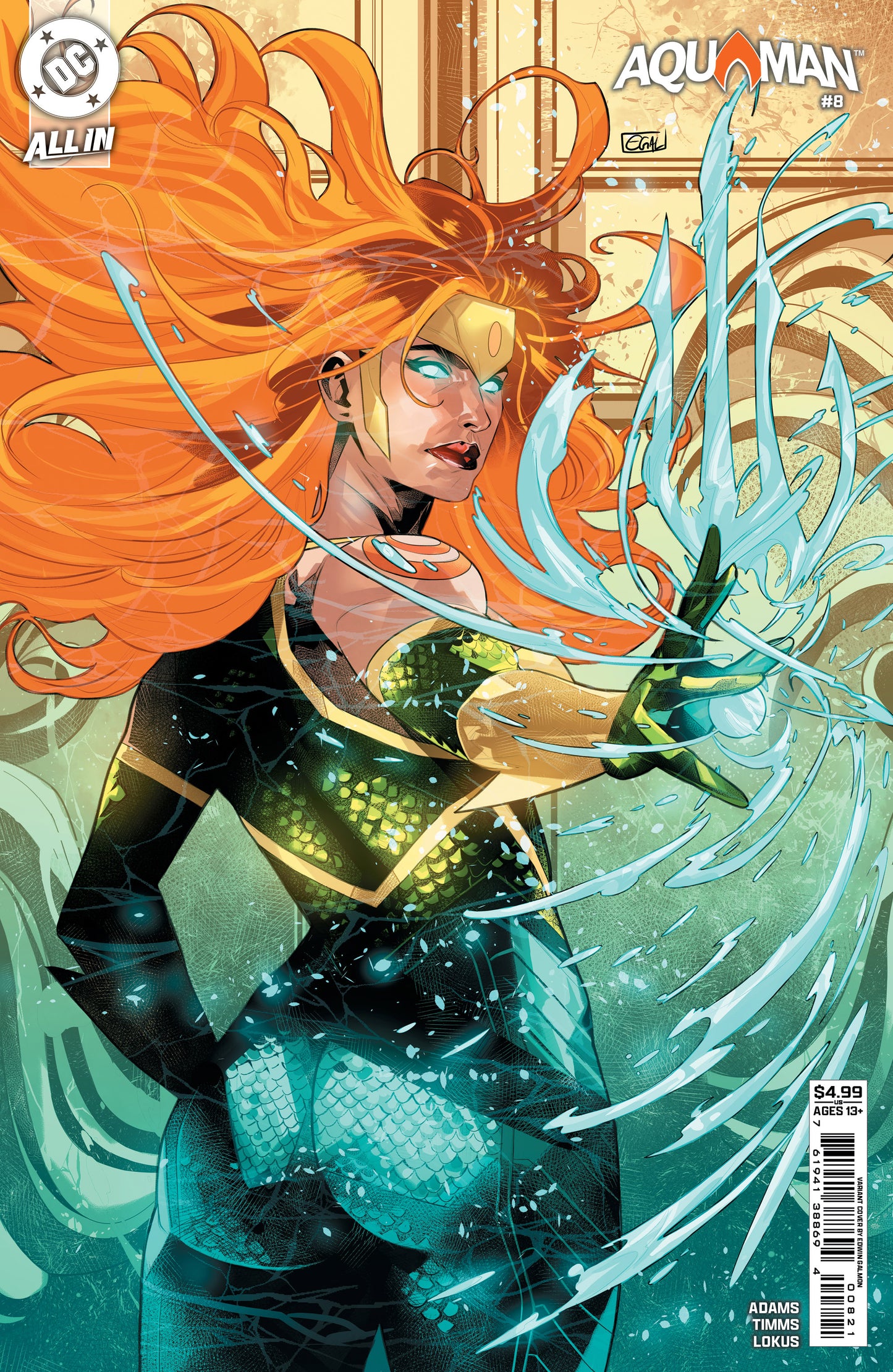 AQUAMAN #8 CVR C EDWIN GALMON CARD STOCK VAR