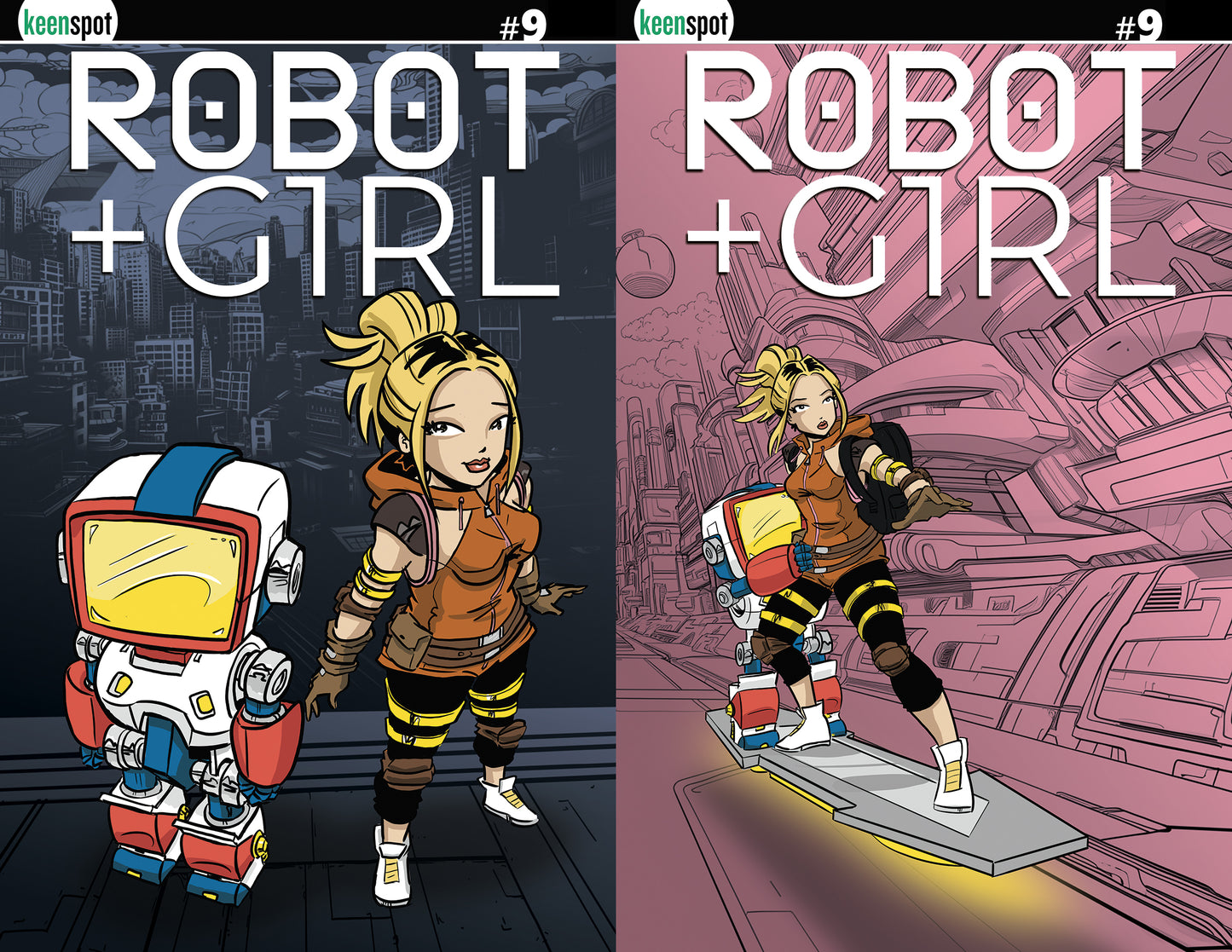 ROBOT + GIRL #9 CVR C MIKE WHITE HOLOFOIL FLIP VAR