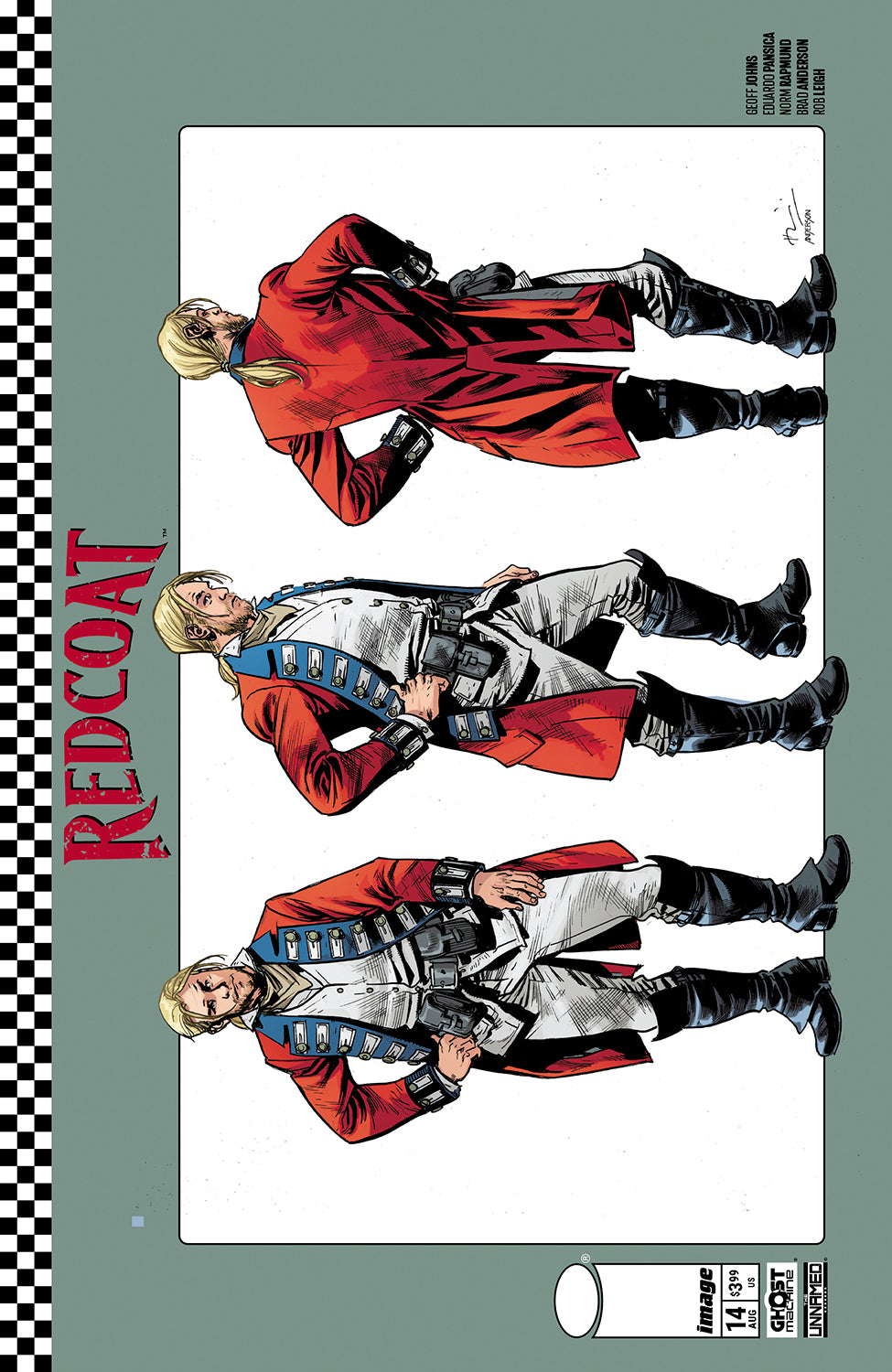 REDCOAT #14 CVR C BRYAN HITCH & BRAD ANDERSON DESIGN VAR