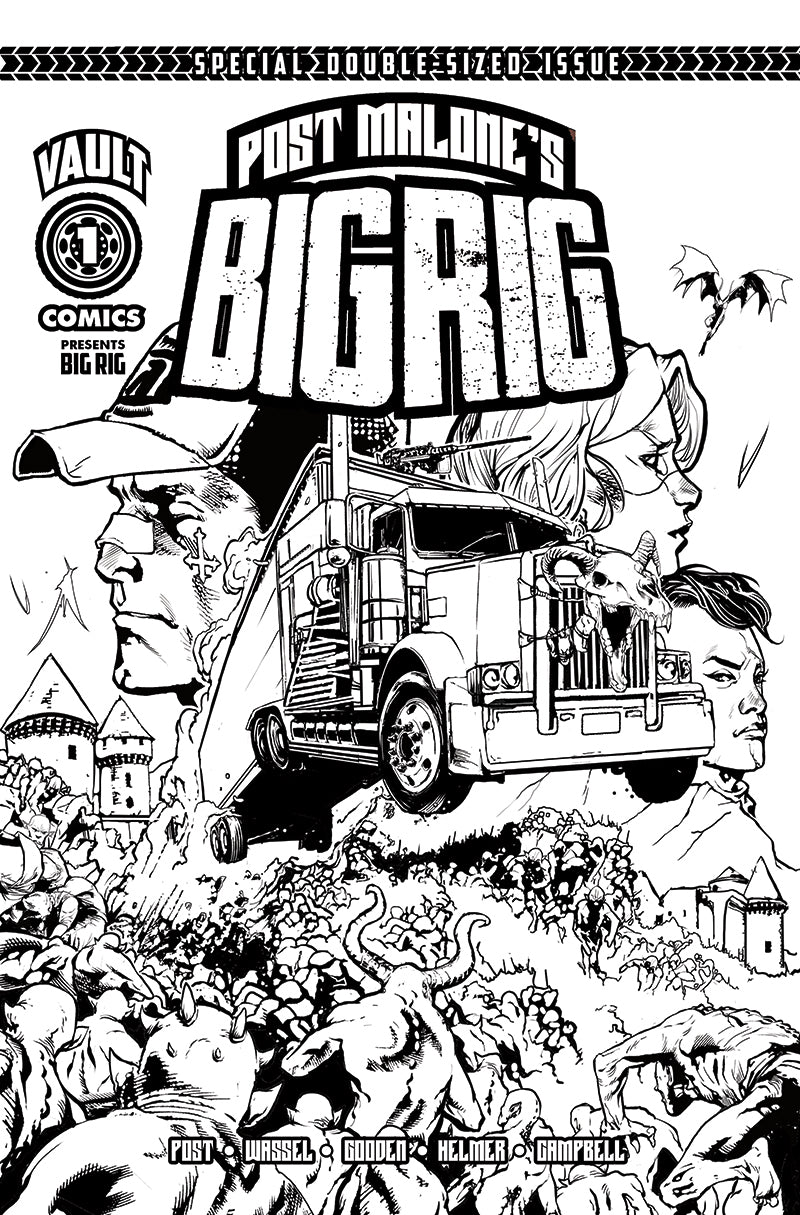 BIG RIG #1 Second Printing Cvr B Inc 1:10 Nathan Gooden B&W Var