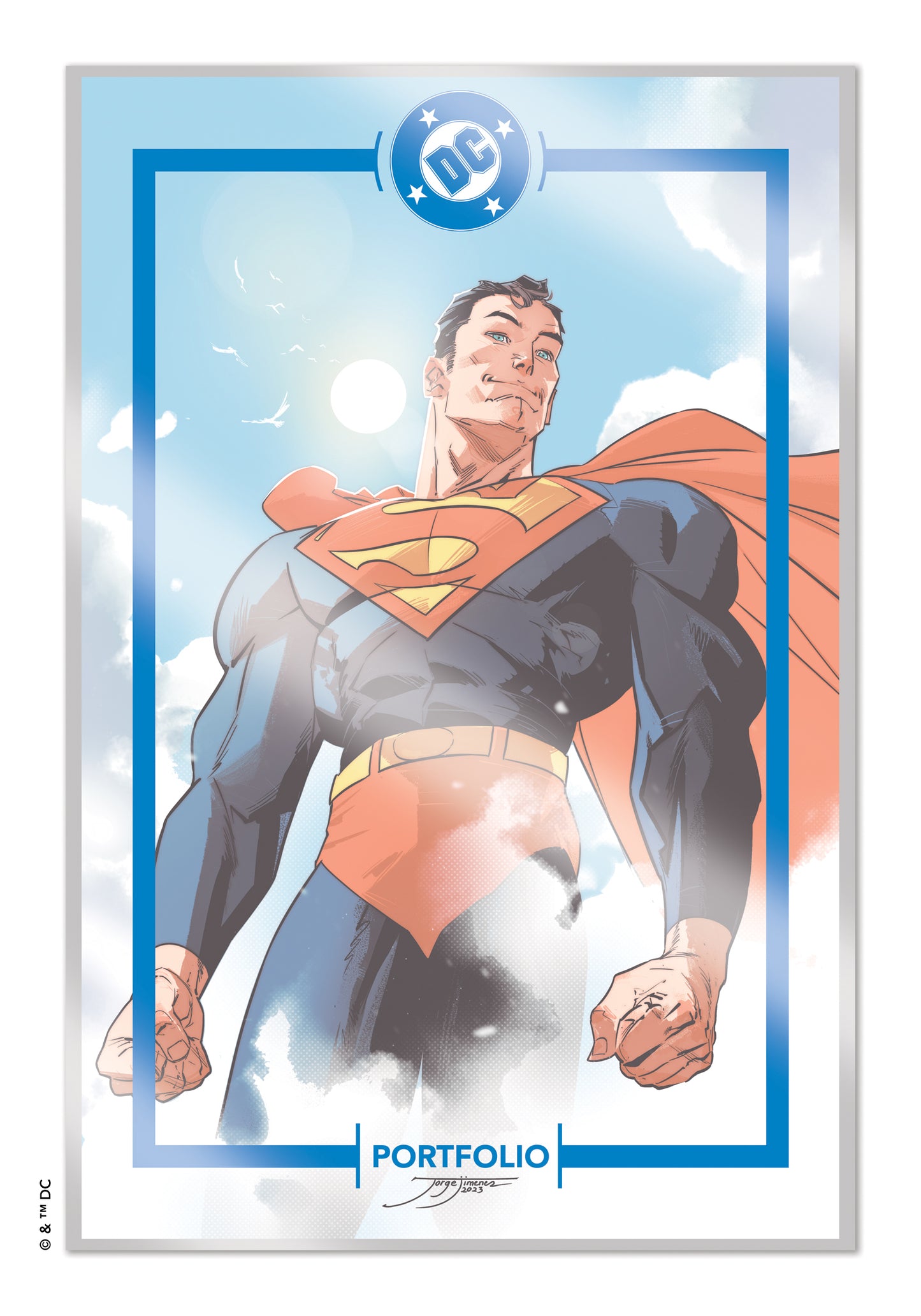 DC PORTFOLIO OF JORGE JIMENEZ SUPERMAN 8 PRINT SET