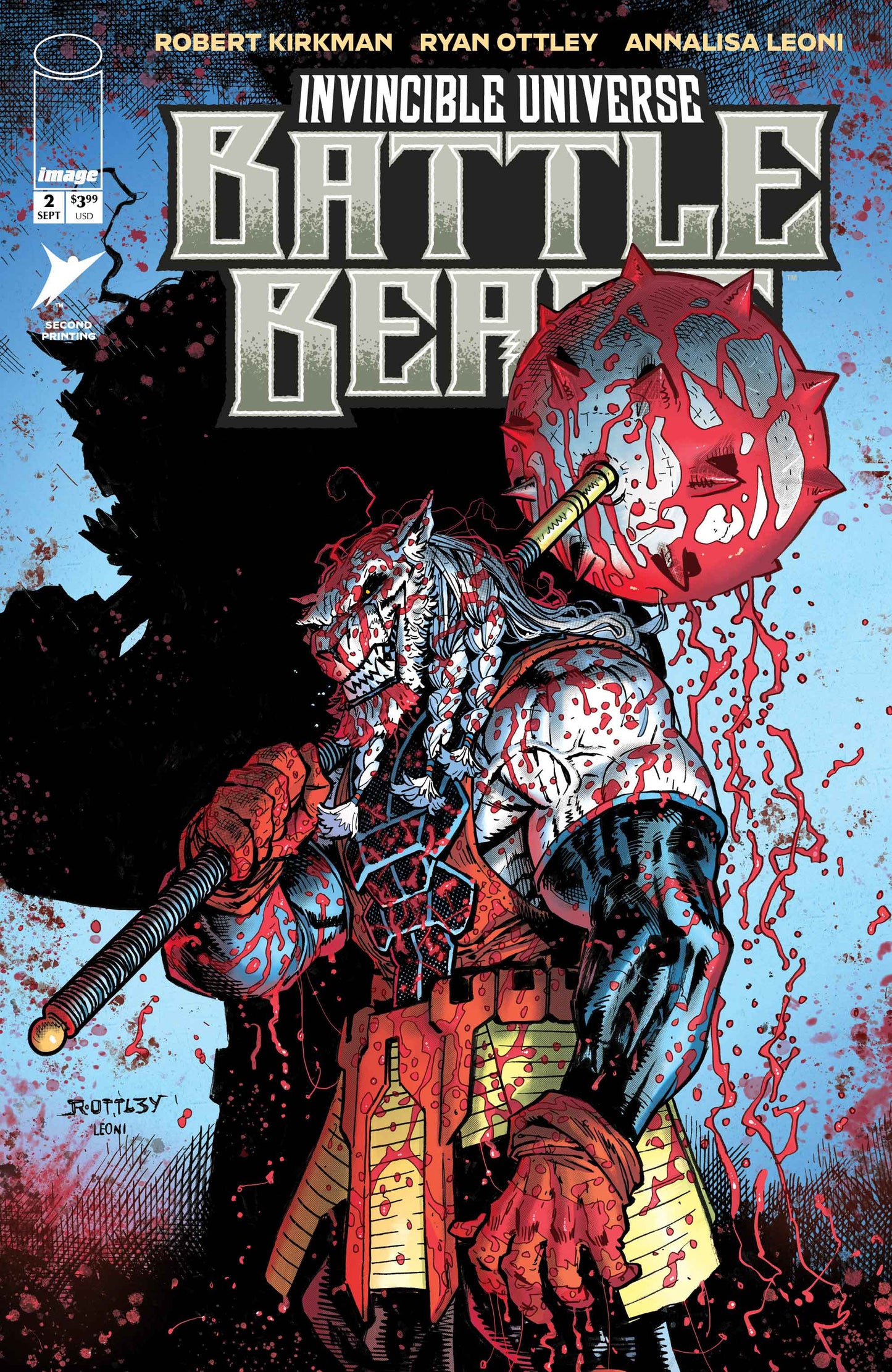 INVINCIBLE UNIVERSE BATTLE BEAST #2 2ND PTG CVR B RYAN OTTLEY & ANNALISA LEONI VAR