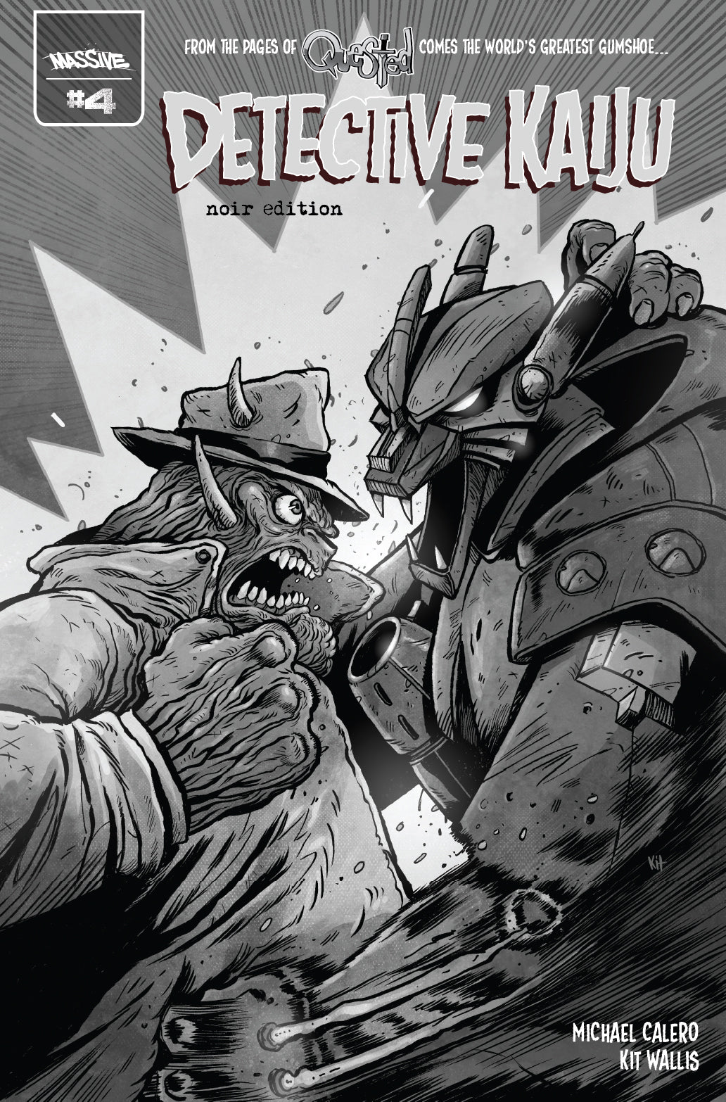 DETECTIVE KAIJU #4 (OF 4) CVR C NOIR EDITION VAR