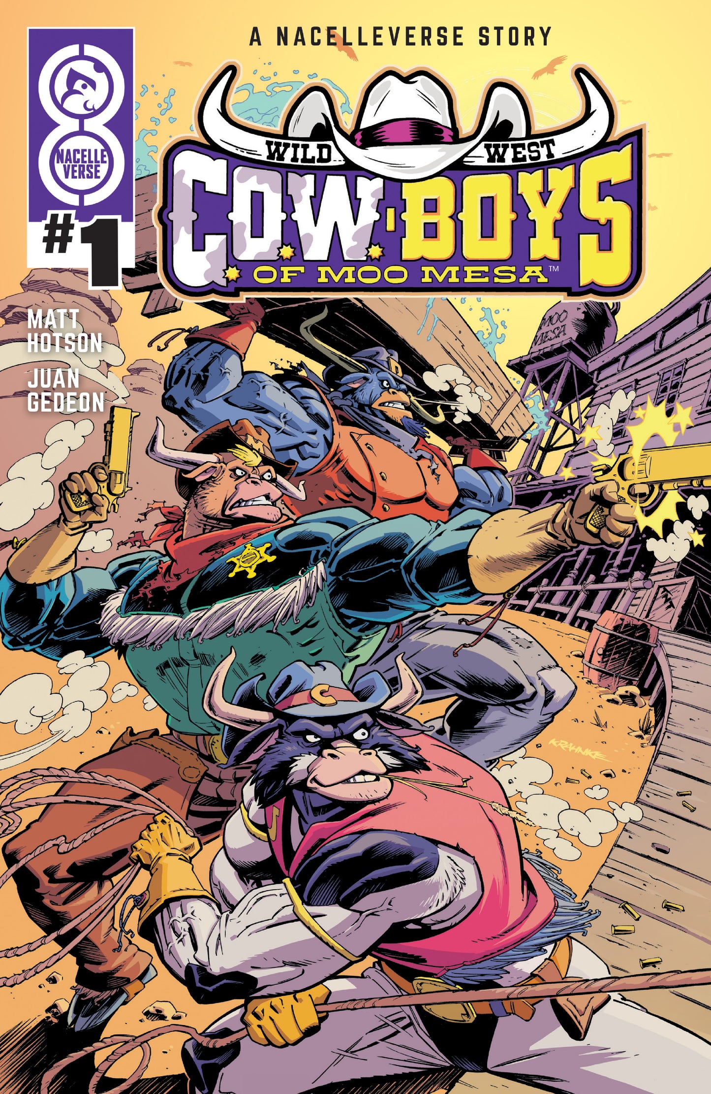 WILD WEST COW-BOYS OF MOO MESA #1 (OF 4) CVR B ANDREW KRAHNKE VAR