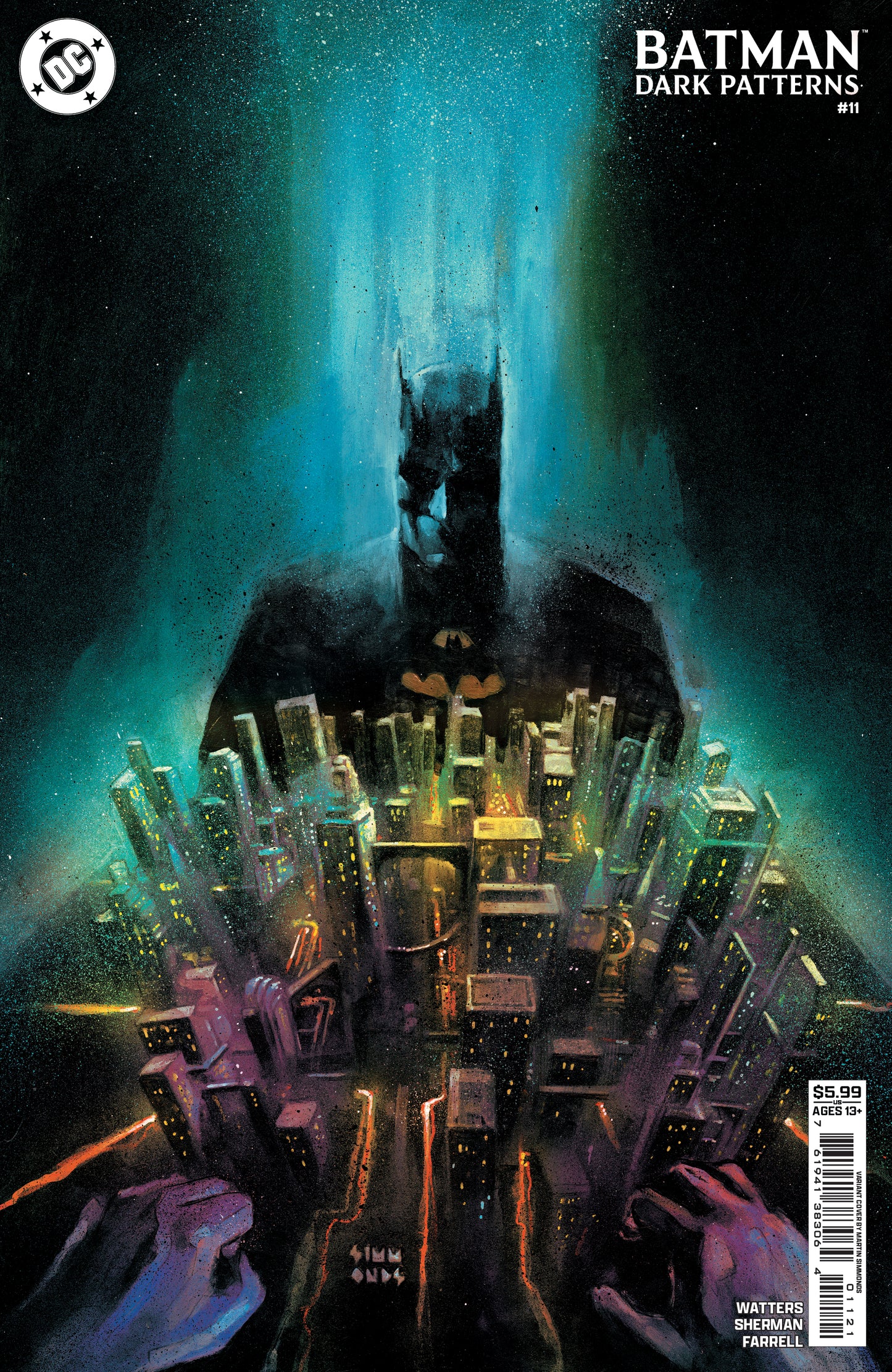 BATMAN DARK PATTERNS #11 (OF 12) CVR B MARTIN SIMMONDS CARD STOCK VAR