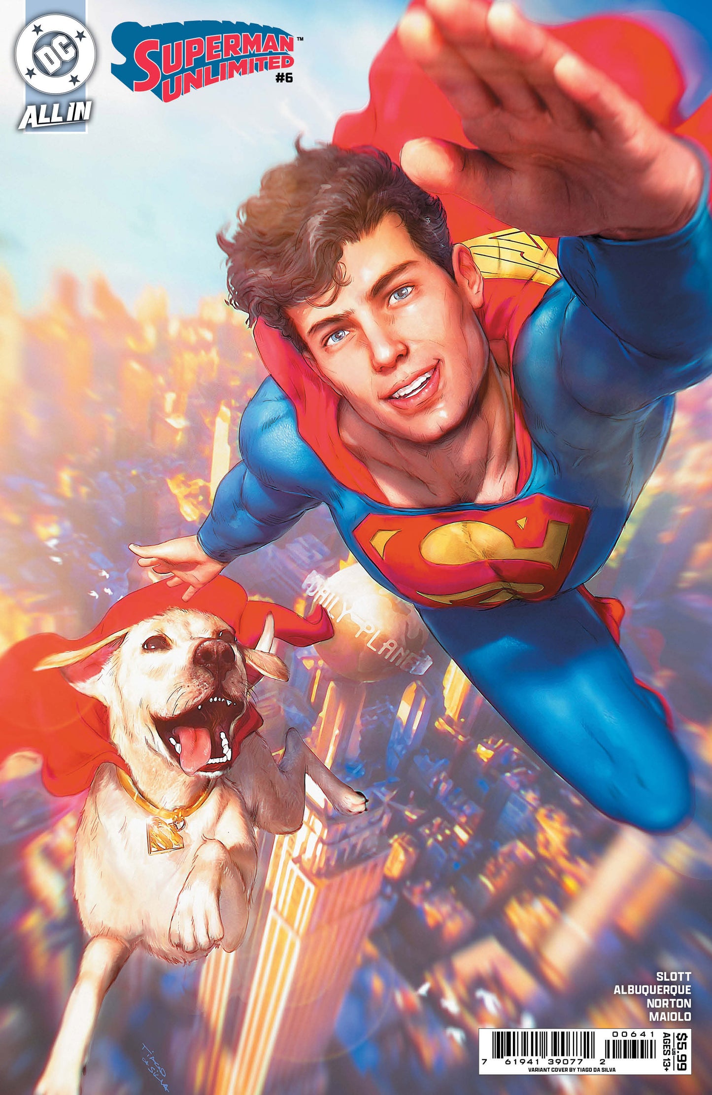 SUPERMAN UNLIMITED #6 CVR D TIAGO DA SILVA CARD STOCK VAR