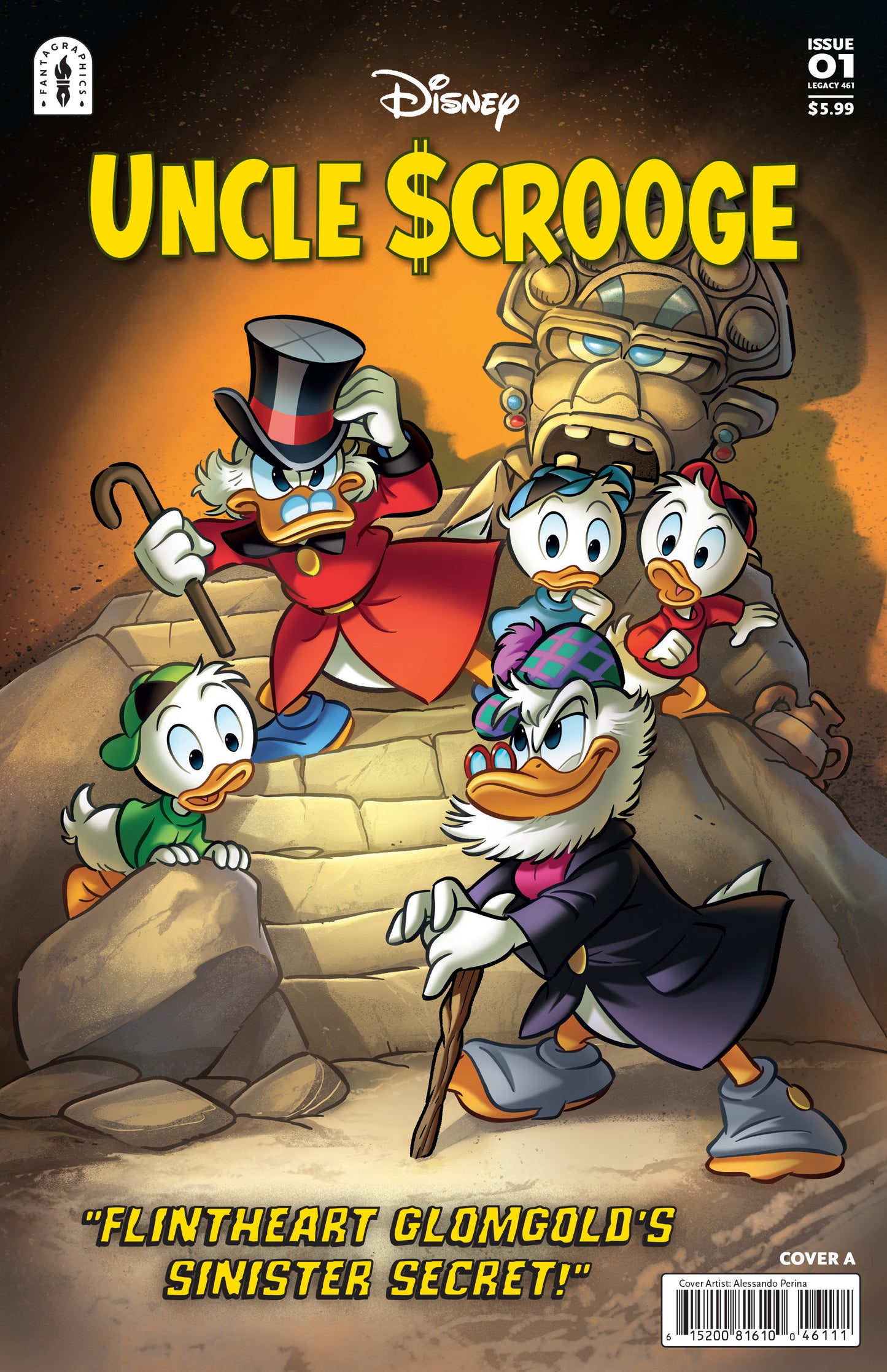 UNCLE SCROOGE FLINTHEART GLOMGOLDS SINISTER SECRET #1 (OF 3) CVR A ALESSANDRO PERINA