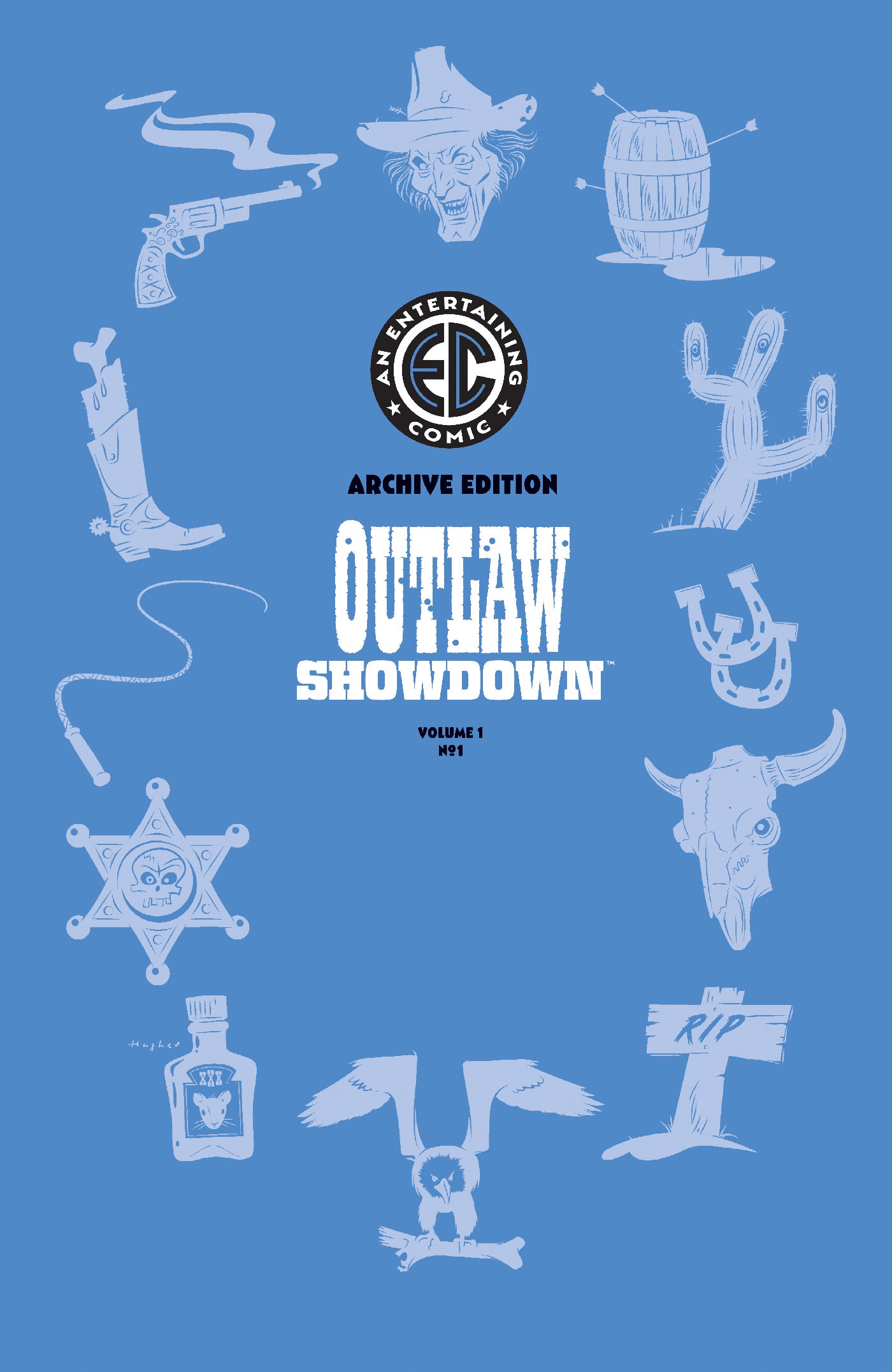 EC OUTLAW SHOWDOWN #1 CVR F INC 1:50 RIAN HUGHES EC ARCHIVE EDITION VAR