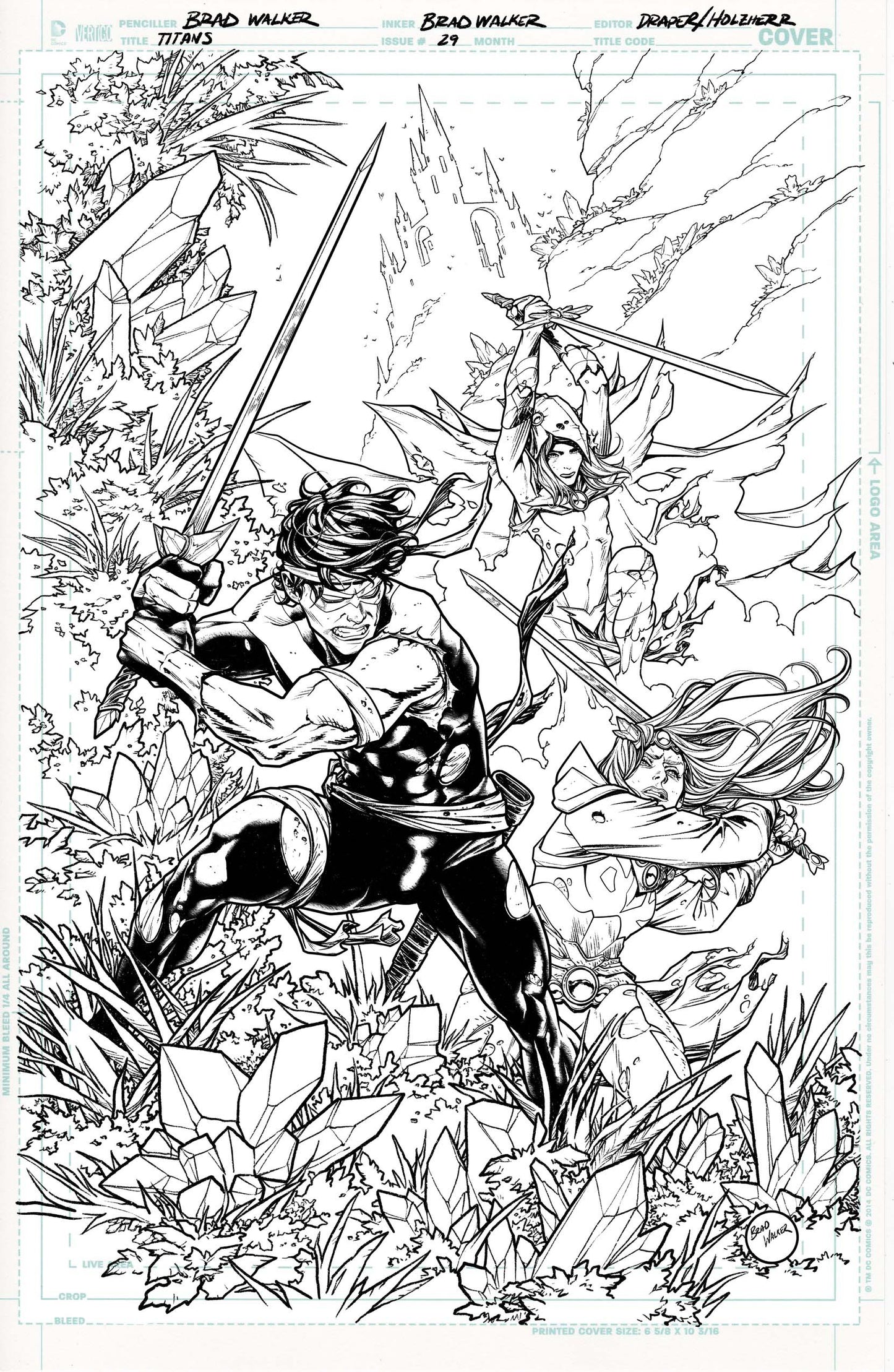 TITANS #29 CVR B BRAD WALKER CARD STOCK VAR (DC K.O.)