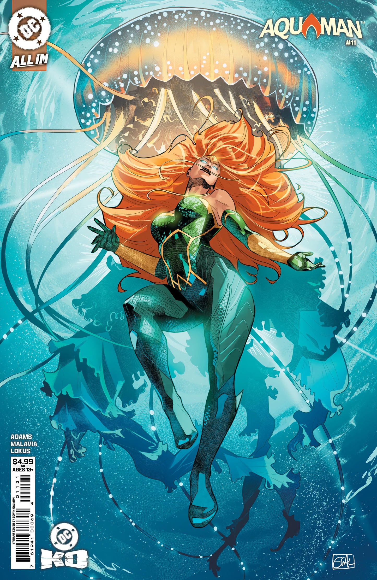 AQUAMAN #11 CVR C EDWIN GALMON CARD STOCK VAR