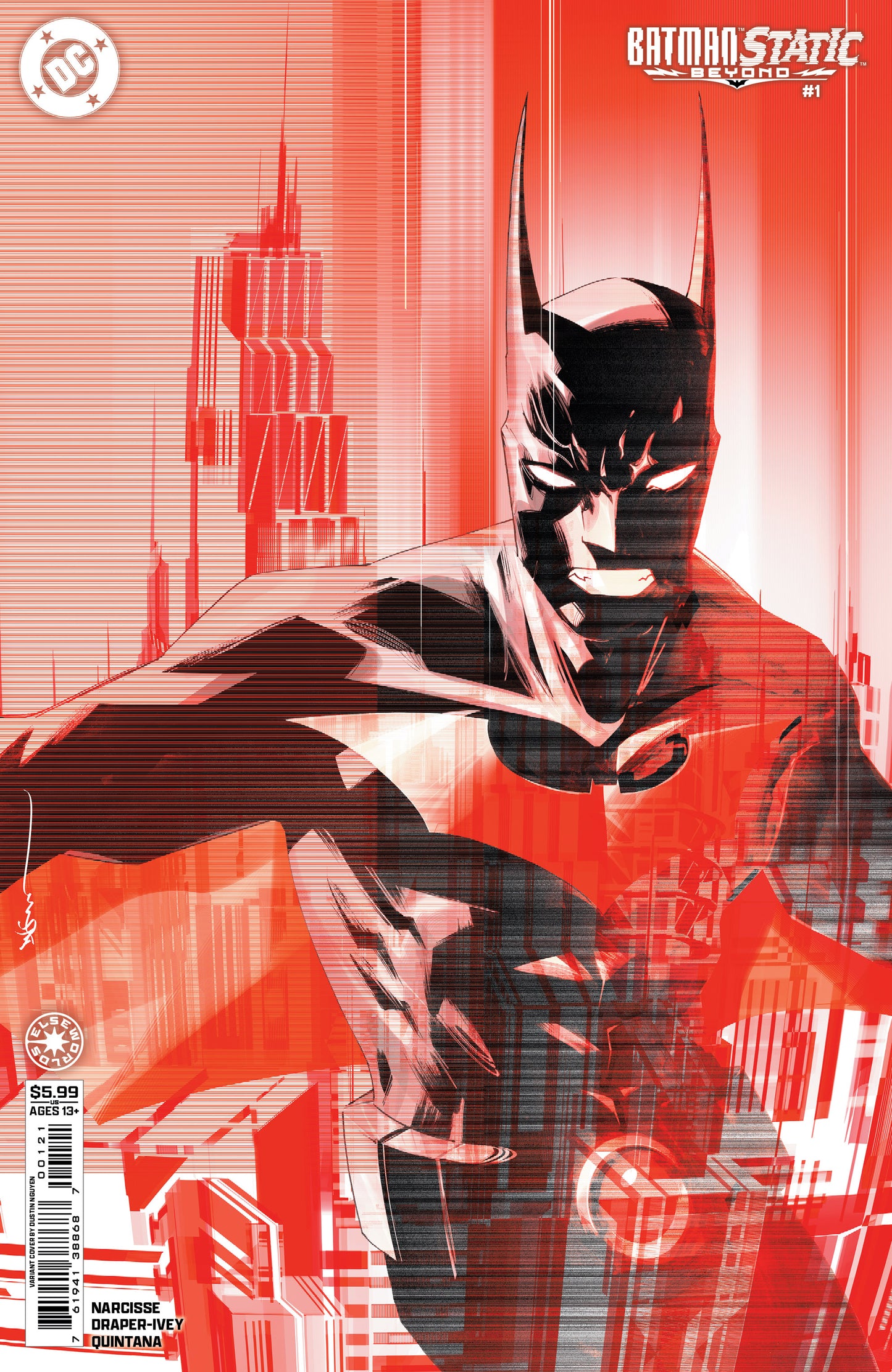 BATMAN STATIC BEYOND #1 (OF 6) CVR B DUSTIN NGUYEN CARD STOCK VAR
