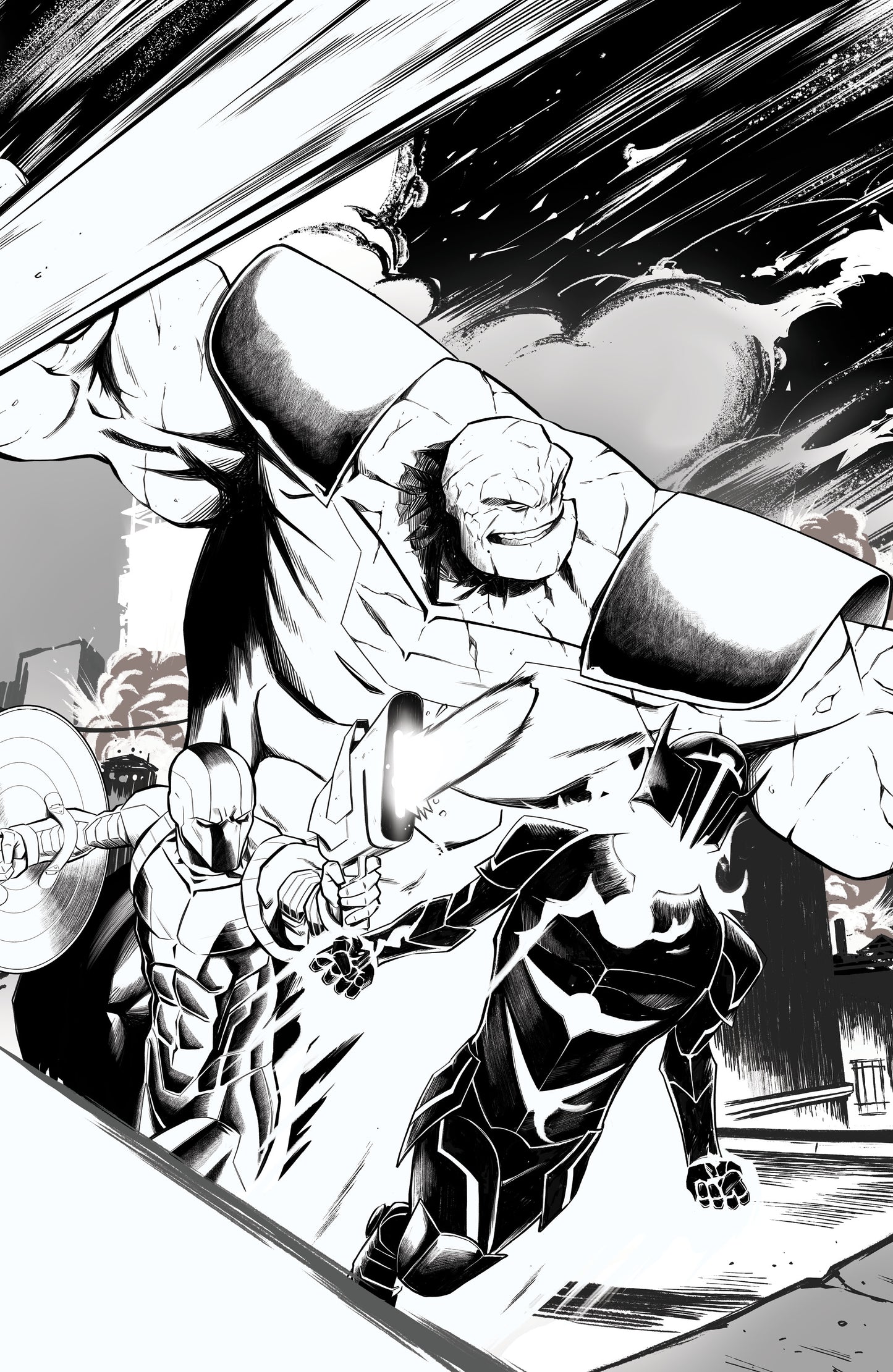 ROGUE SUN #31 CVR E DANIEL BAYLISS YOUNGBLOOD TEAM UP B&W VIRGIN VAR