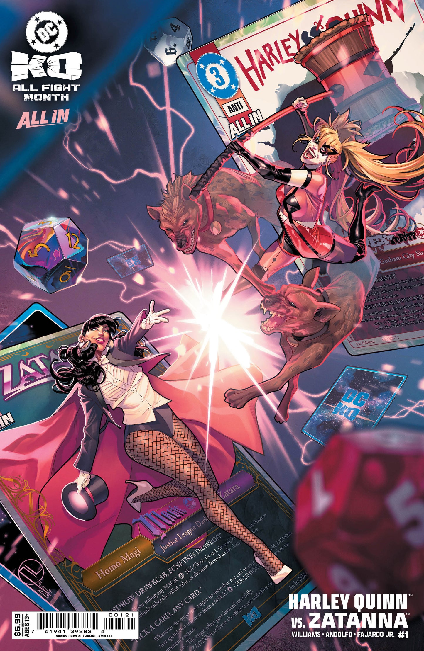 DC K.O. HARLEY QUINN VS ZATANNA #1 (ONE SHOT) CVR C JAMAL CAMPBELL CARD STOCK VAR