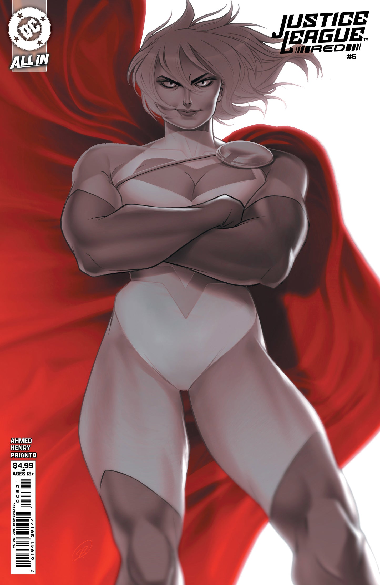 JUSTICE LEAGUE RED #5 (OF 6) CVR B SWEENEY BOO CARD STOCK VAR