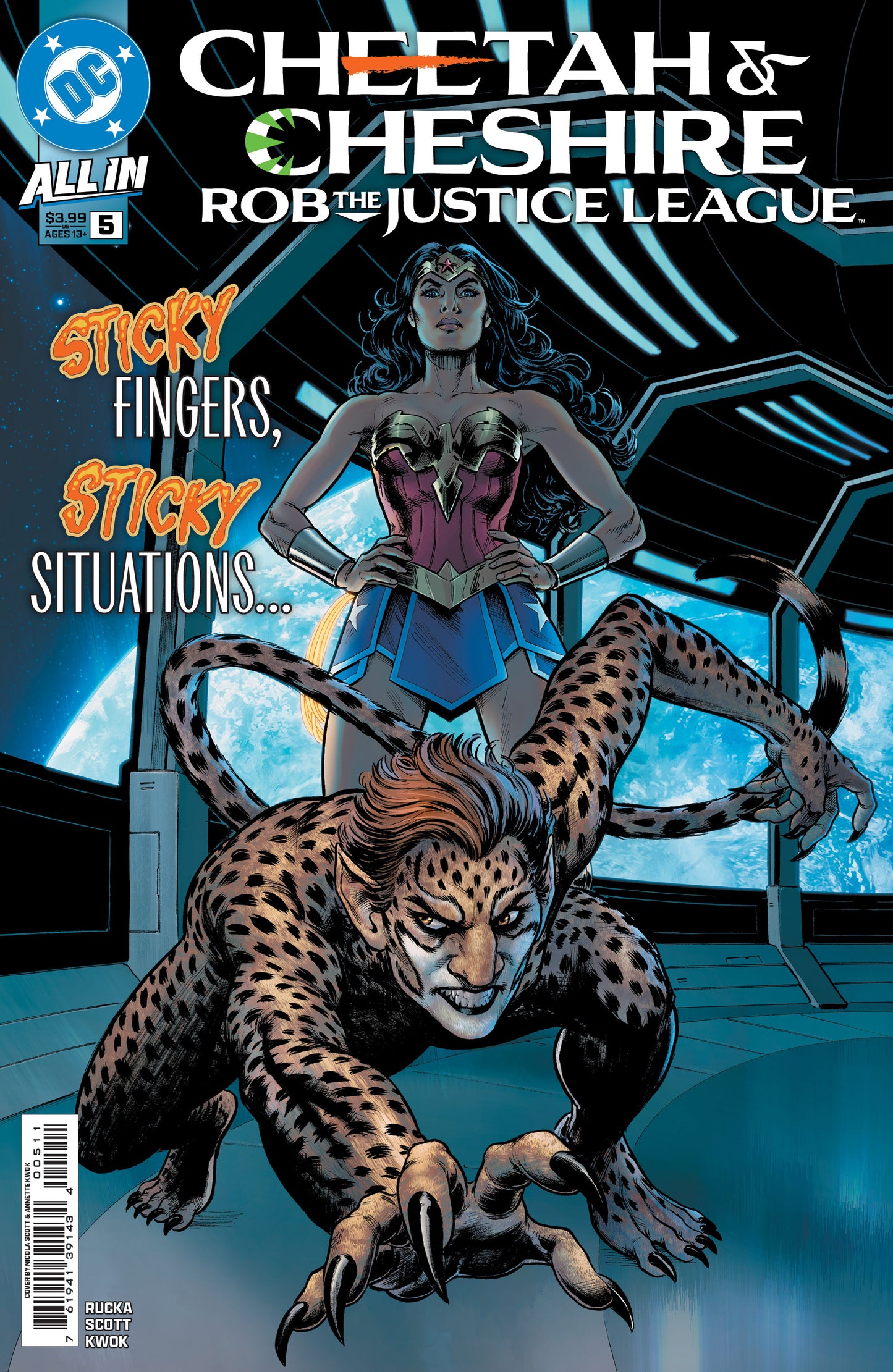 CHEETAH AND CHESHIRE ROB THE JUSTICE LEAGUE #5 (OF 6) CVR A NICOLA SCOTT