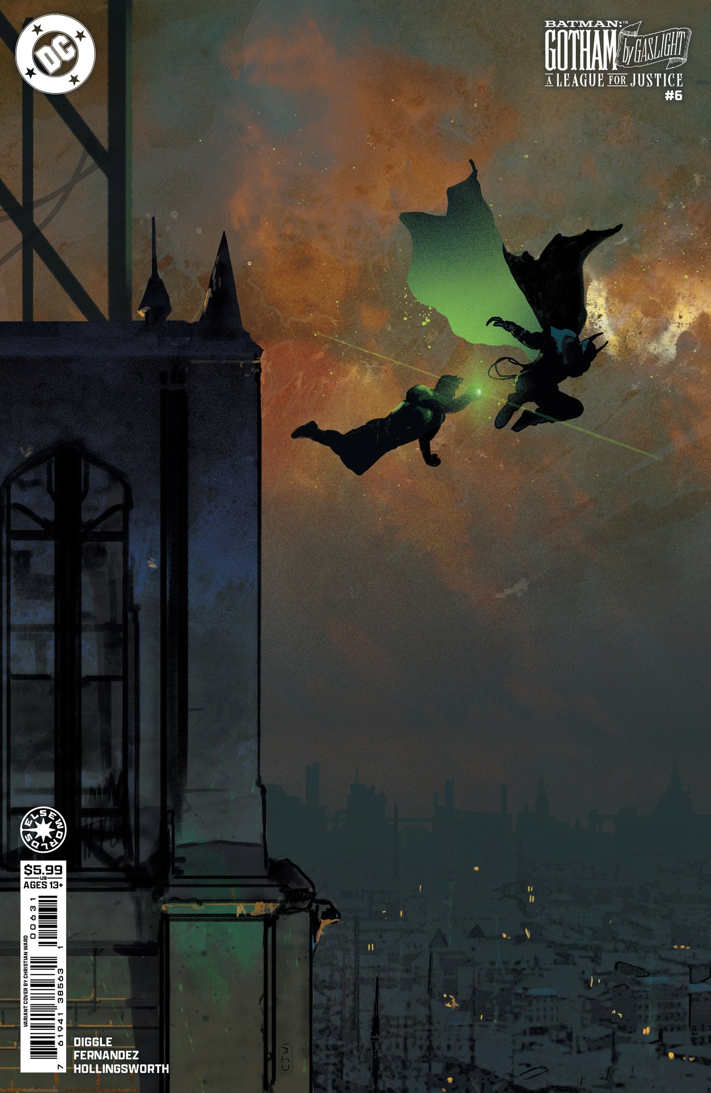 BATMAN GOTHAM BY GASLIGHT A LEAGUE FOR JUSTICE #6 (OF 6) CVR C CHRISTIAN WARD CARD STOCK VAR