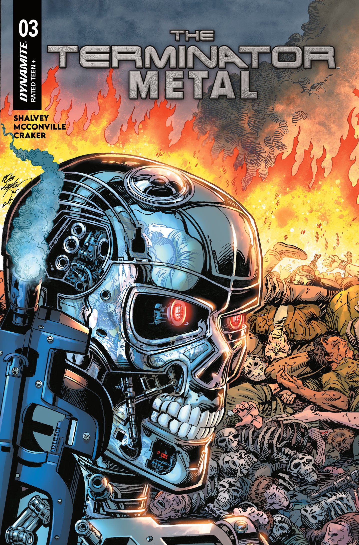 TERMINATOR METAL #3 CVR B BOB LAYTON VAR