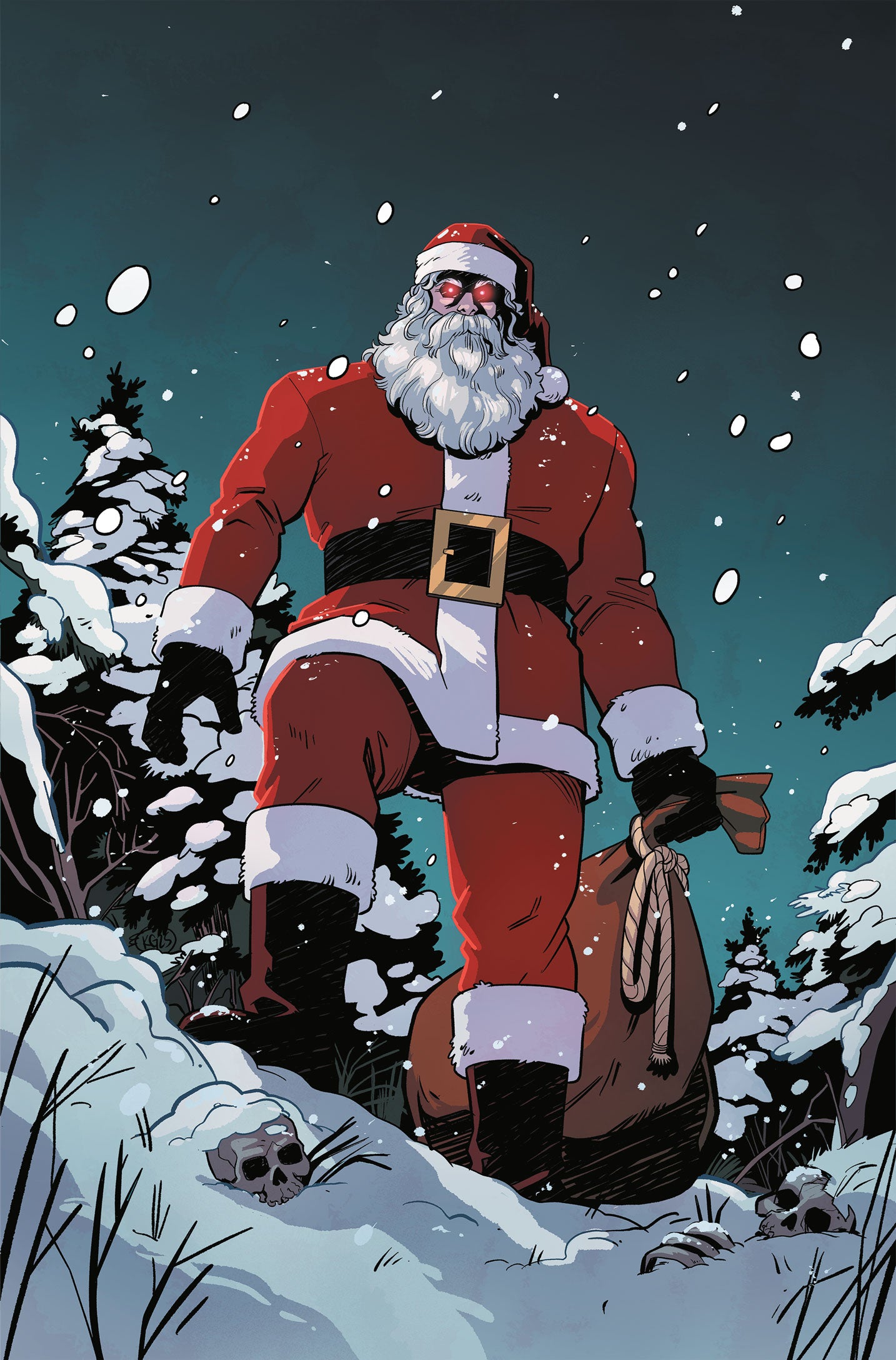 TERMINATOR SANTA CLAUS IS COMING TO TOWN #1 (ONE SHOT) CVR E WILL ROBSON METAL VIRGIN VAR