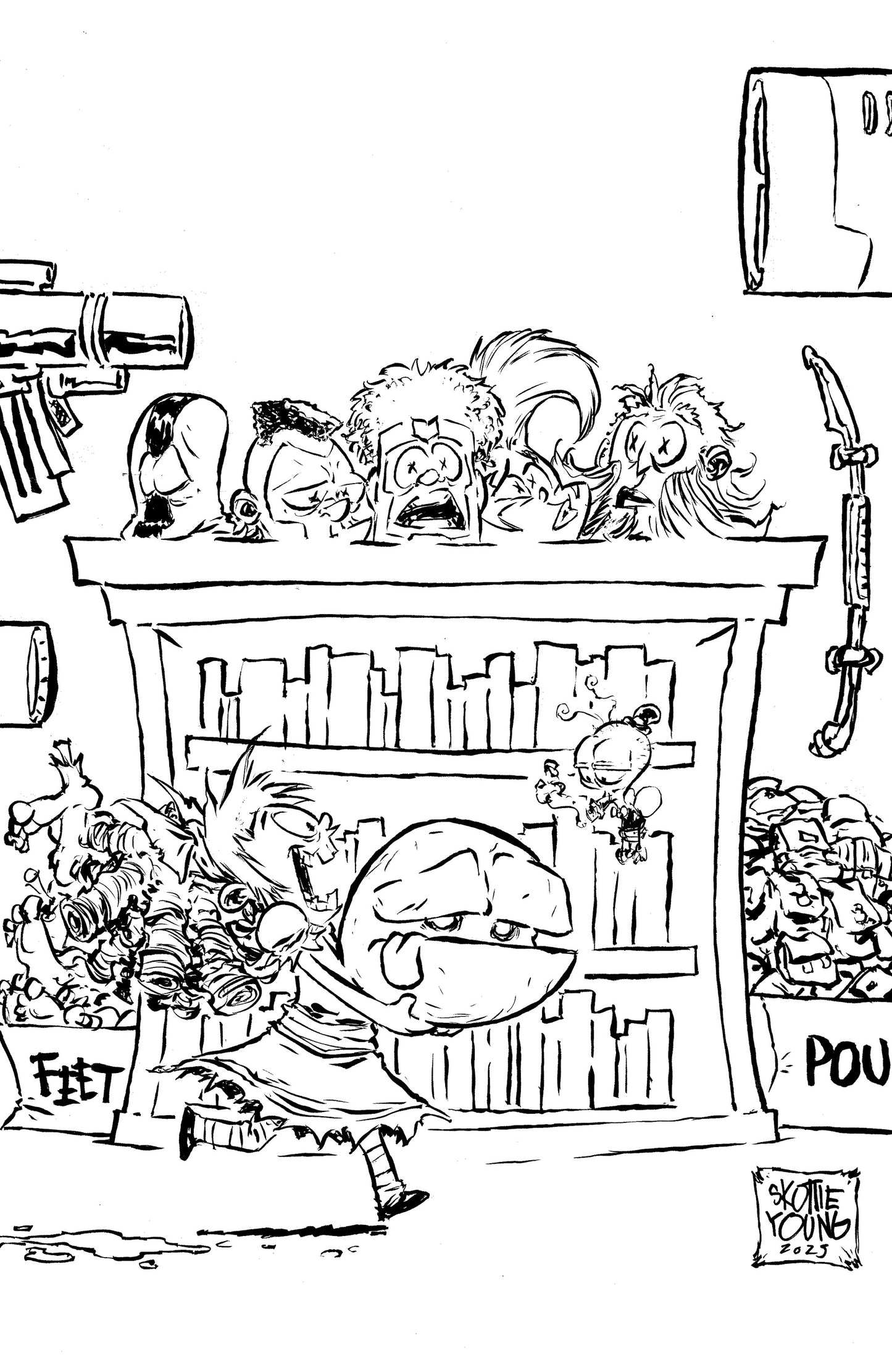 I HATE FAIRYLAND #46 CVR E SKOTTIE YOUNG YOUNGBLOOD TEAM UP B&W VIRGIN VAR (MR)