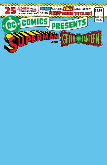 DC COMICS PRESENTS #26 FACSIMILE EDITION CVR C BLUE BLANK VAR
