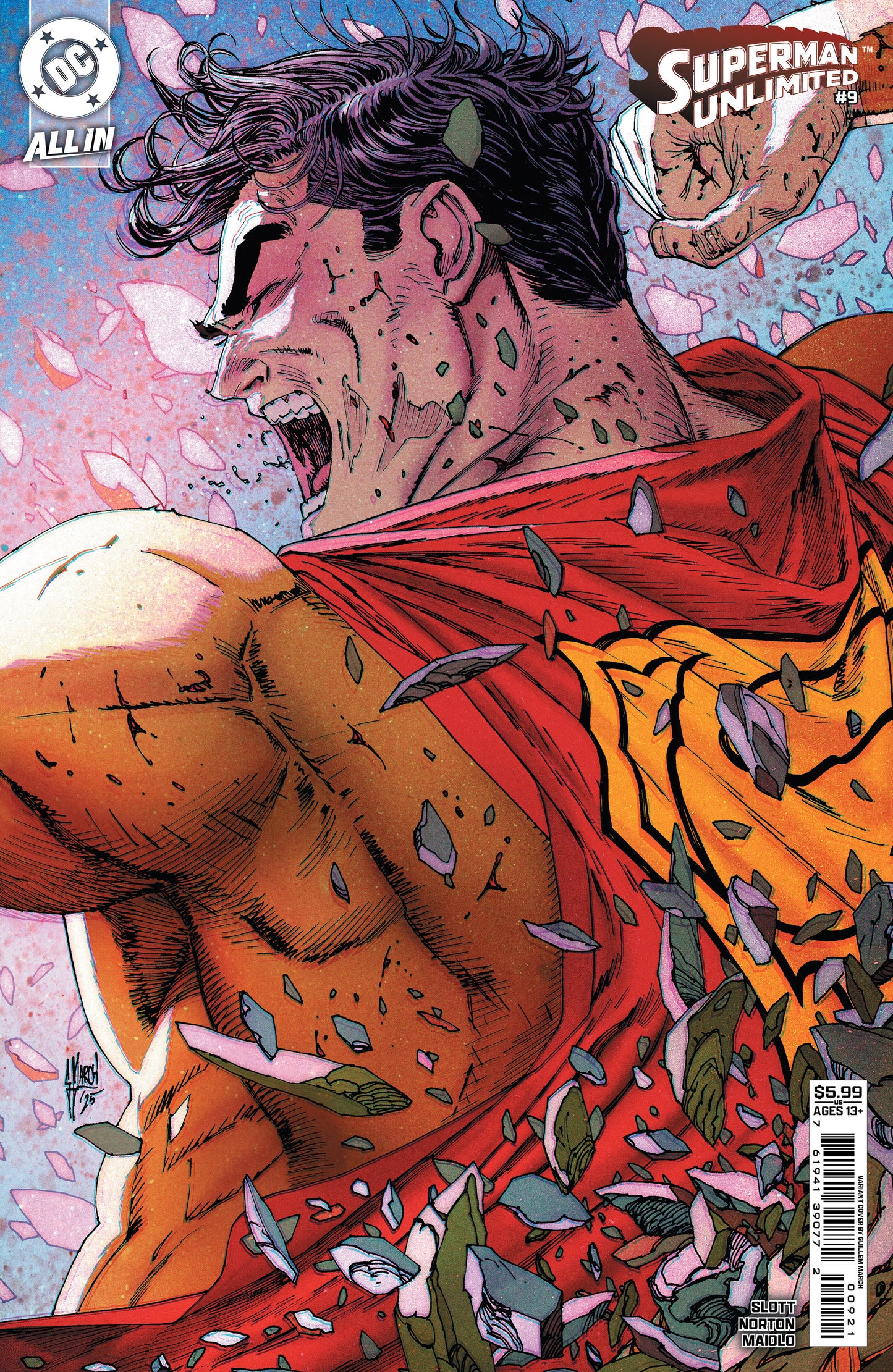 SUPERMAN UNLIMITED #9 CVR B GUILLEM MARCH CARD STOCK VAR