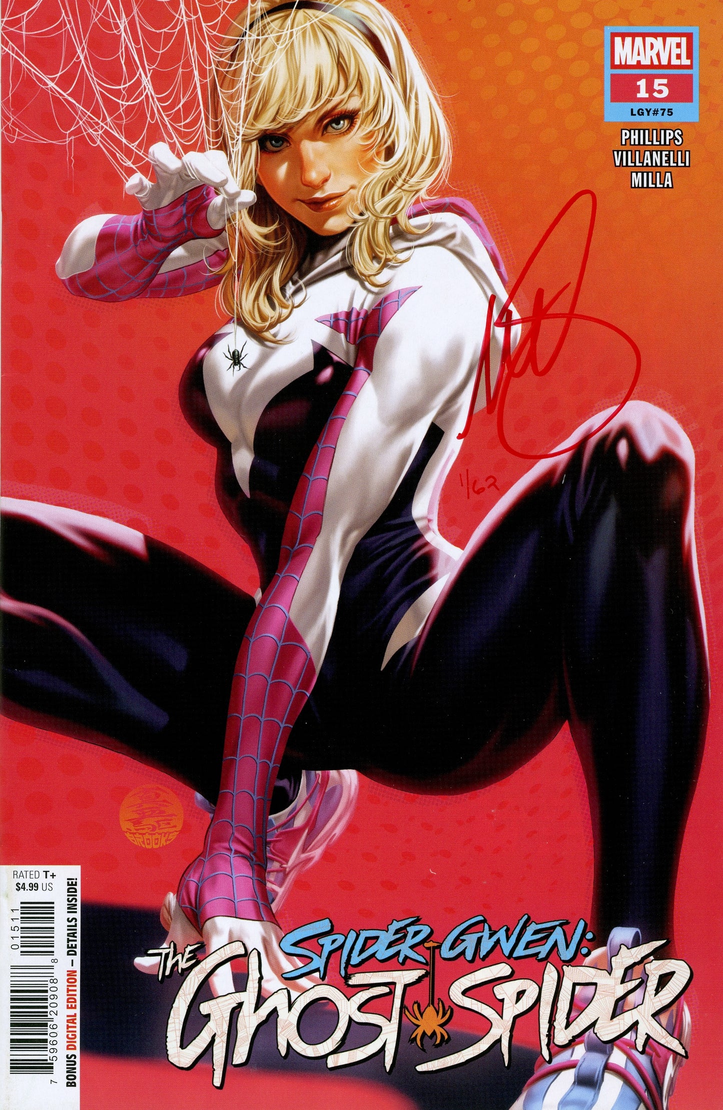 DF SPIDER-GWEN THE GHOST SPIDER #15 SIGNED BY MARK BROOKS Allocations May Occur