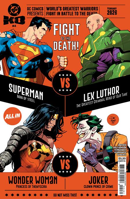 DC K.O. #4 (OF 5) CVR G DAN MORA BRACKET CARD STOCK VAR
