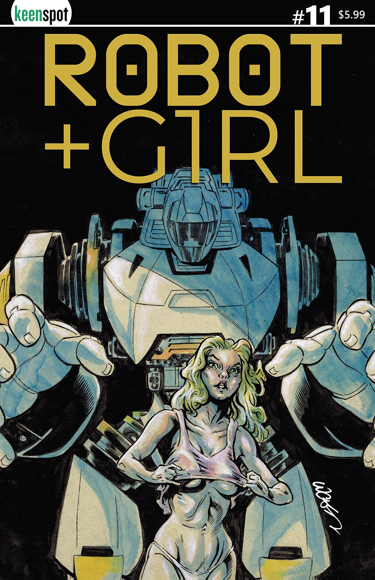 ROBOT + GIRL #11 CVR C JOHN LUCAS BAGGED WITH TRADING CARD VAR