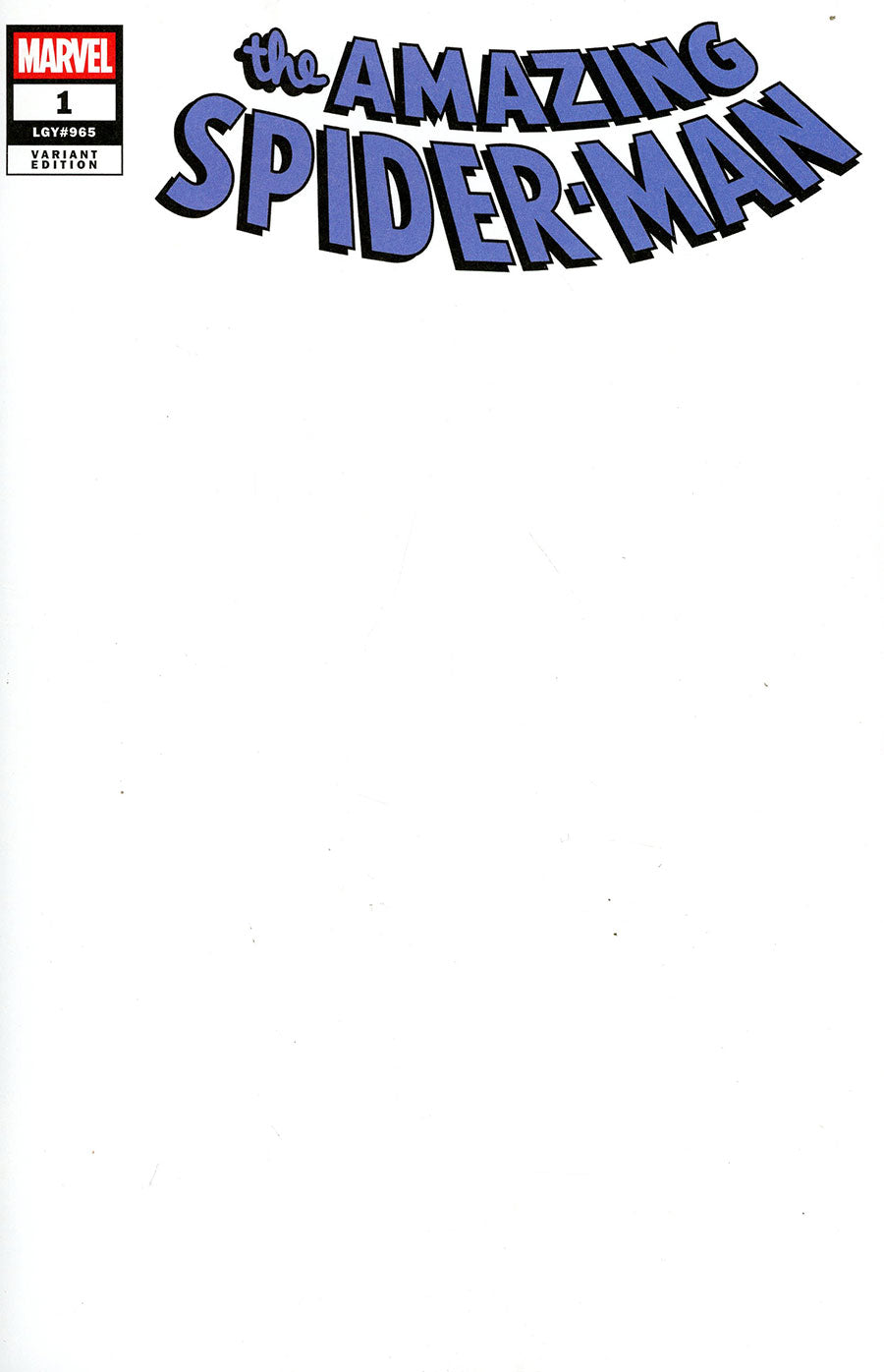 AMAZING SPIDER-MAN #1 BLANK VARIANT