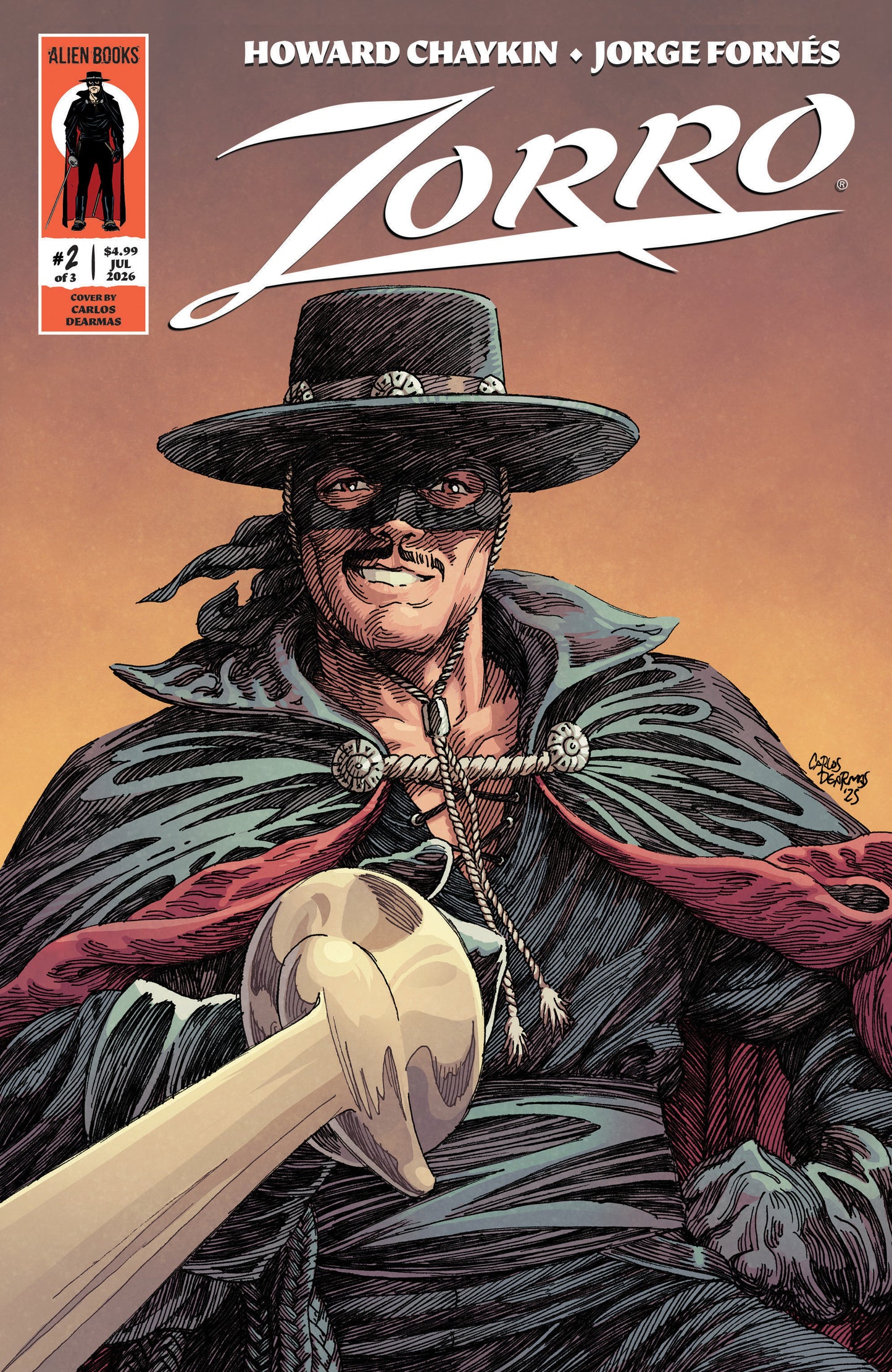 ZORRO #2 VARIANT B (DEARMAS)