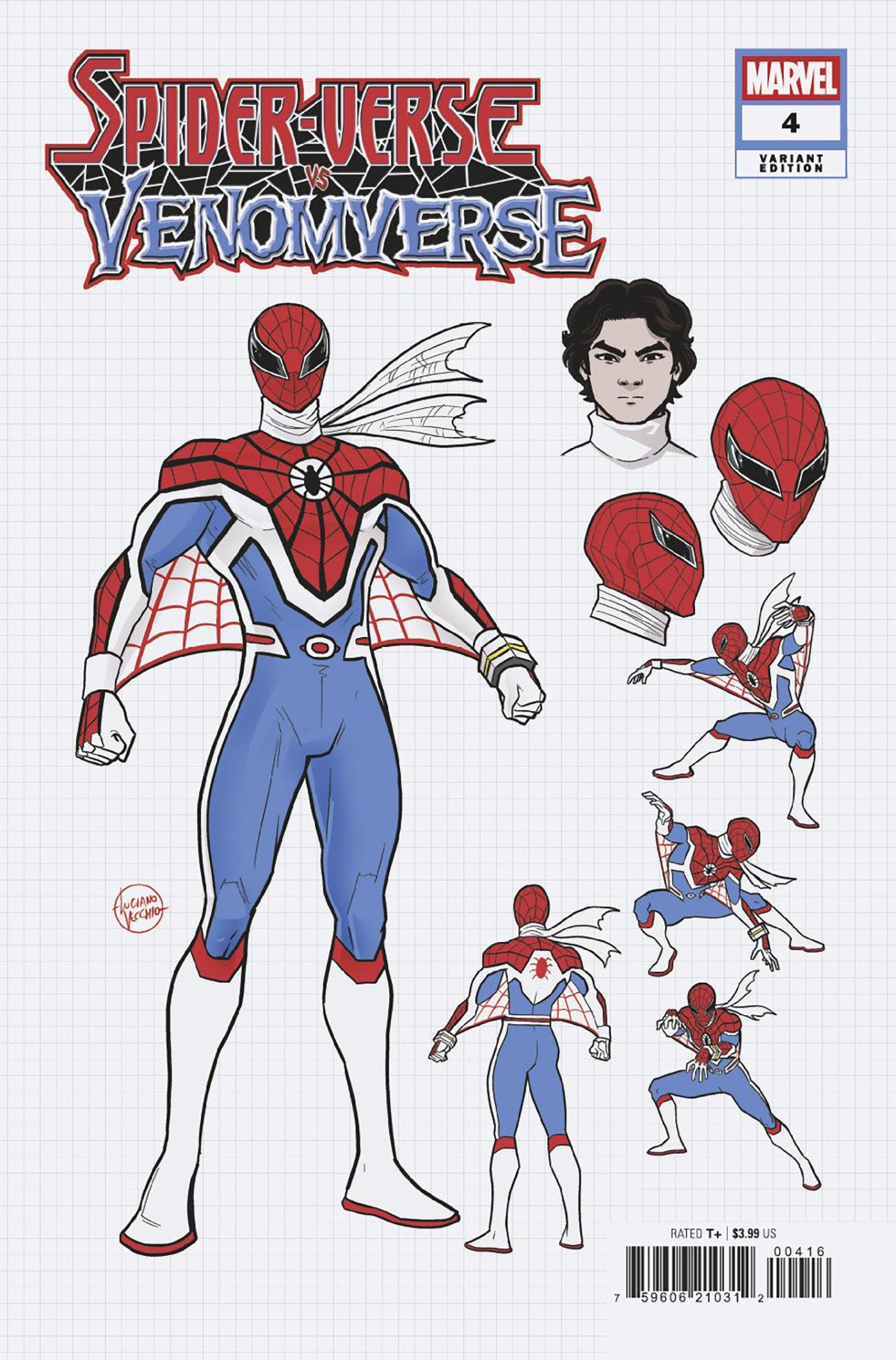 SPIDER-VERSE VS. VENOMVERSE #4 1:10 INCV LUCIANO VECCHIO DESIGN VARIANT