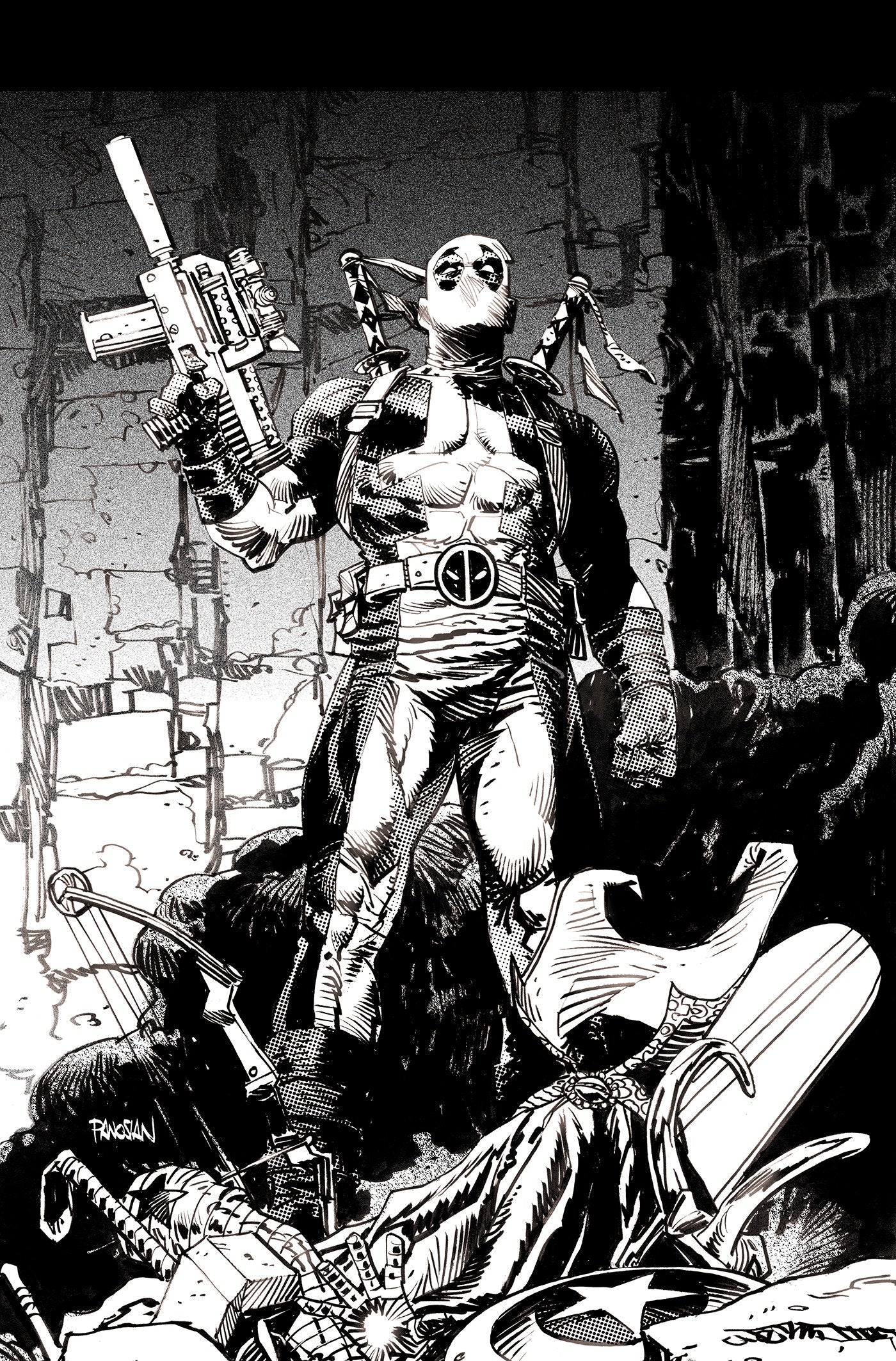 DEADPOOL KILLS THE MARVEL UNIVERSE ONE LAST TIME #1 DAN PANOSIAN RATIO VIRGIN SKETCH 2ND PRINTING VARIANT