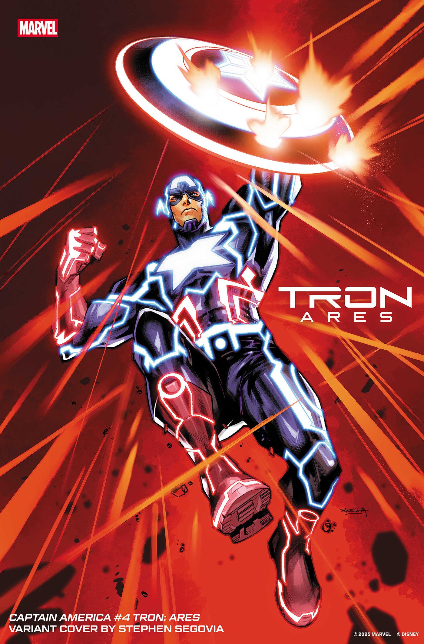 CAPTAIN AMERICA #4 STEPHEN SEGOVIA TRON: ARES VARIANT