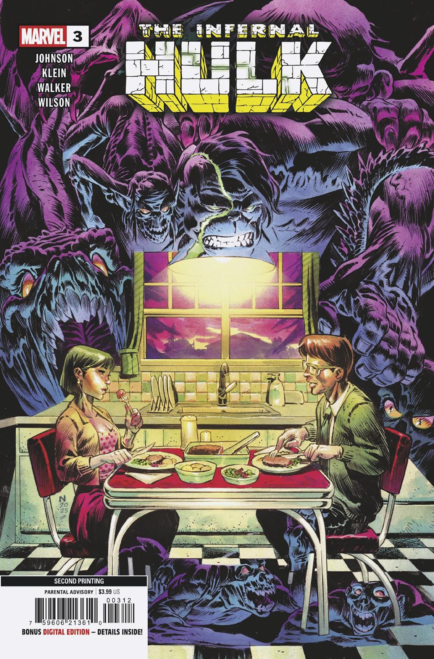 INFERNAL HULK #3 NIC KLEIN 2ND PRINTING VARIANT