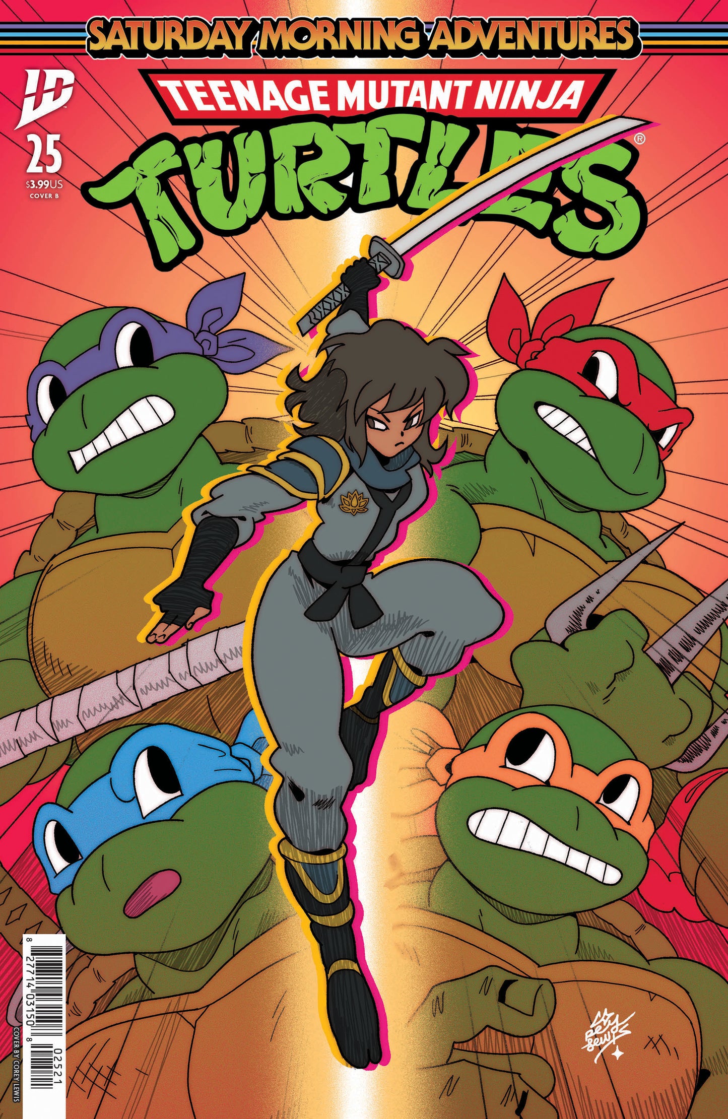 TEENAGE MUTANT NINJA TURTLES: SATURDAY MORNING ADVENTURES #25 VARIANT B (LEWIS)