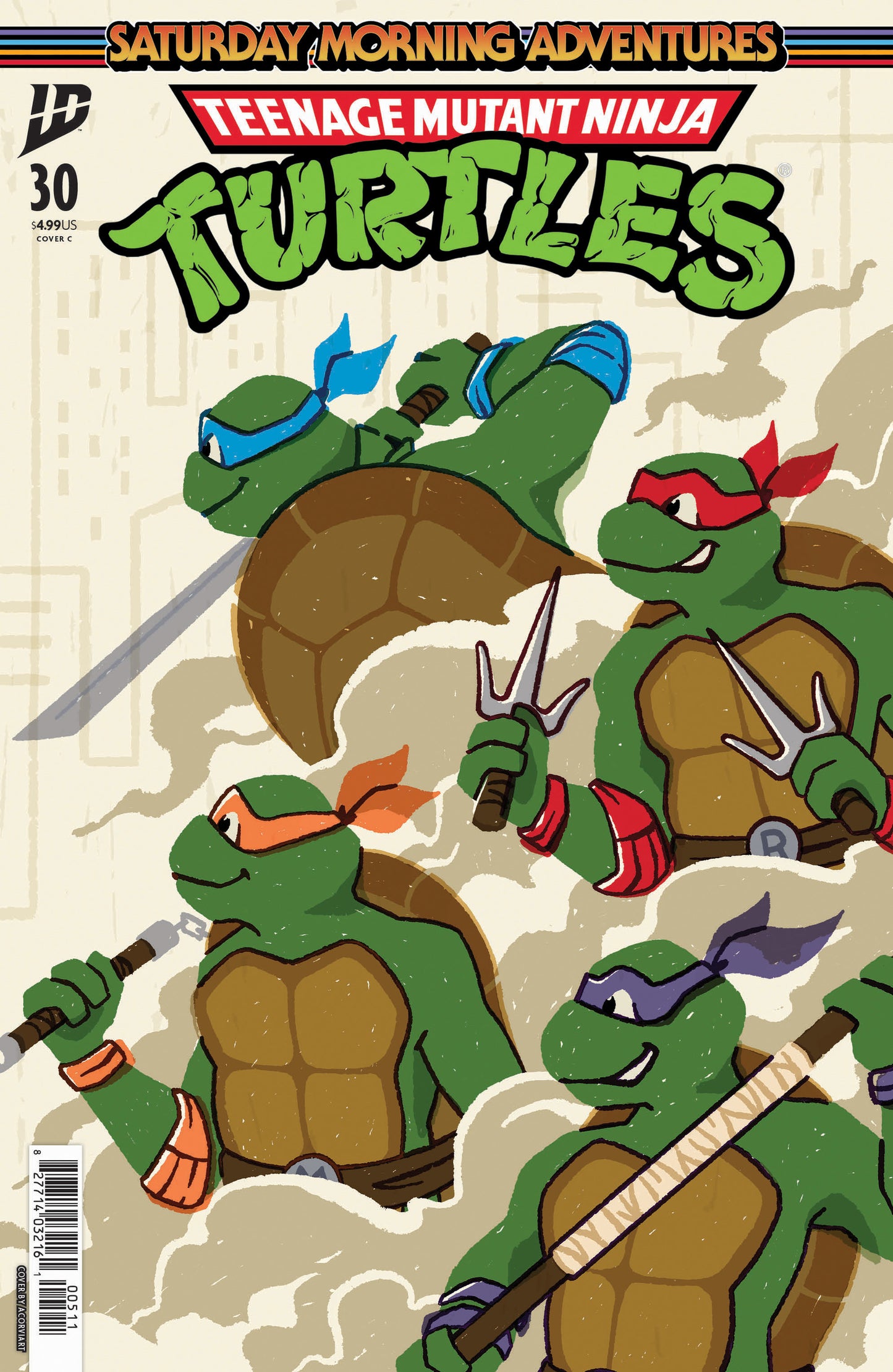 TEENAGE MUTANT NINJA TURTLES: SATURDAY MORNING ADVENTURES #30 VARIANT C (ACORVIART)