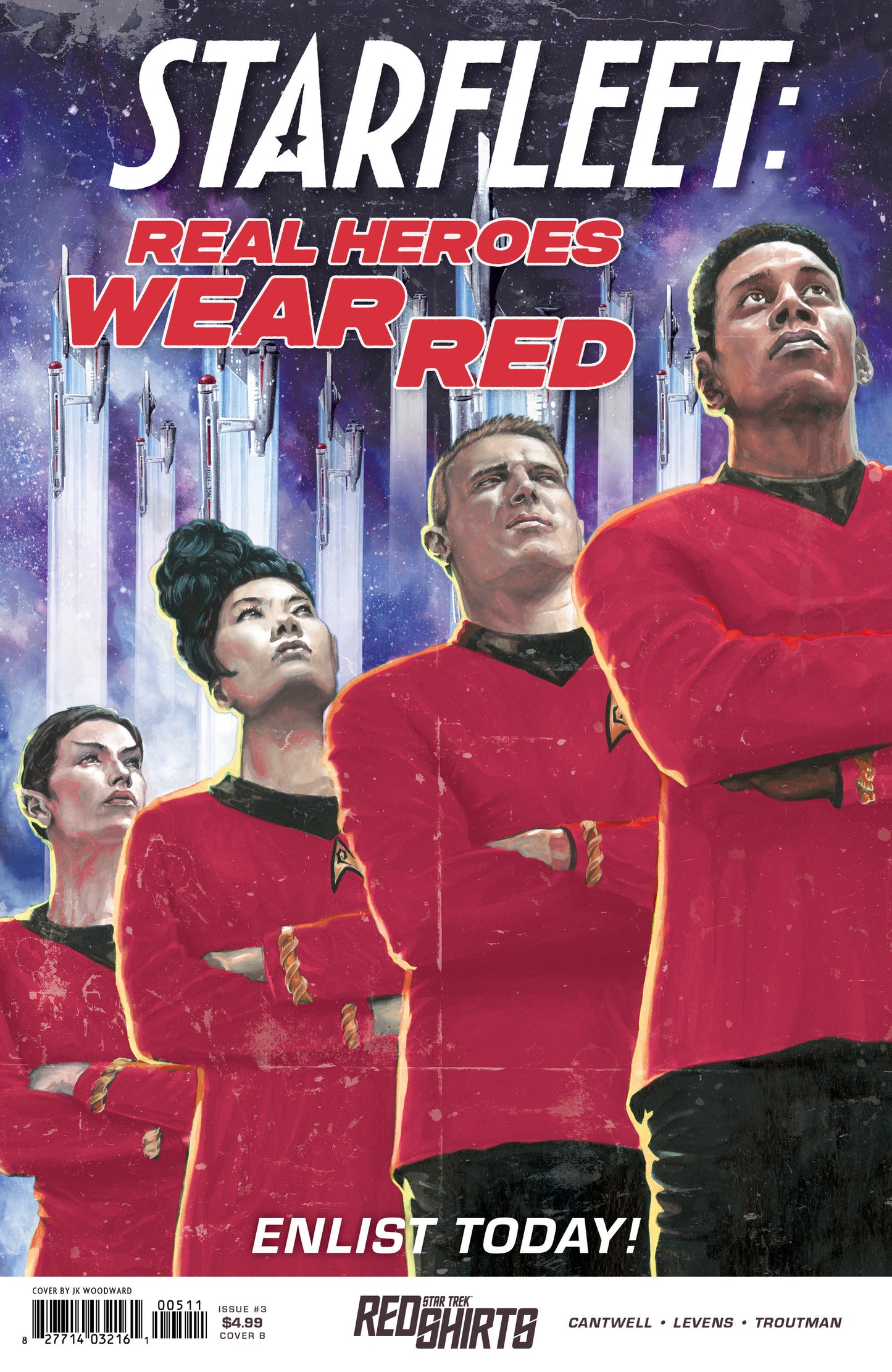 STAR TREK: RED SHIRTS #3 VARIANT B (WOODWARD FEDERATION RECRUITMENT)