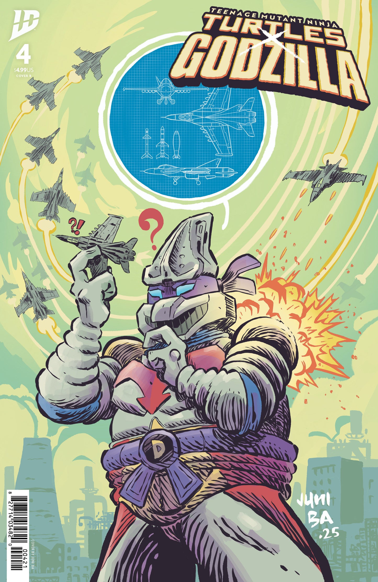 TEENAGE MUTANT NINJA TURTLES X GODZILLA #4 VARIANT B (BA)